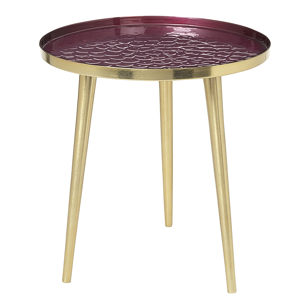 Broste Copenhagen - Jelva Bord 35x37 cm Mässing/Röd