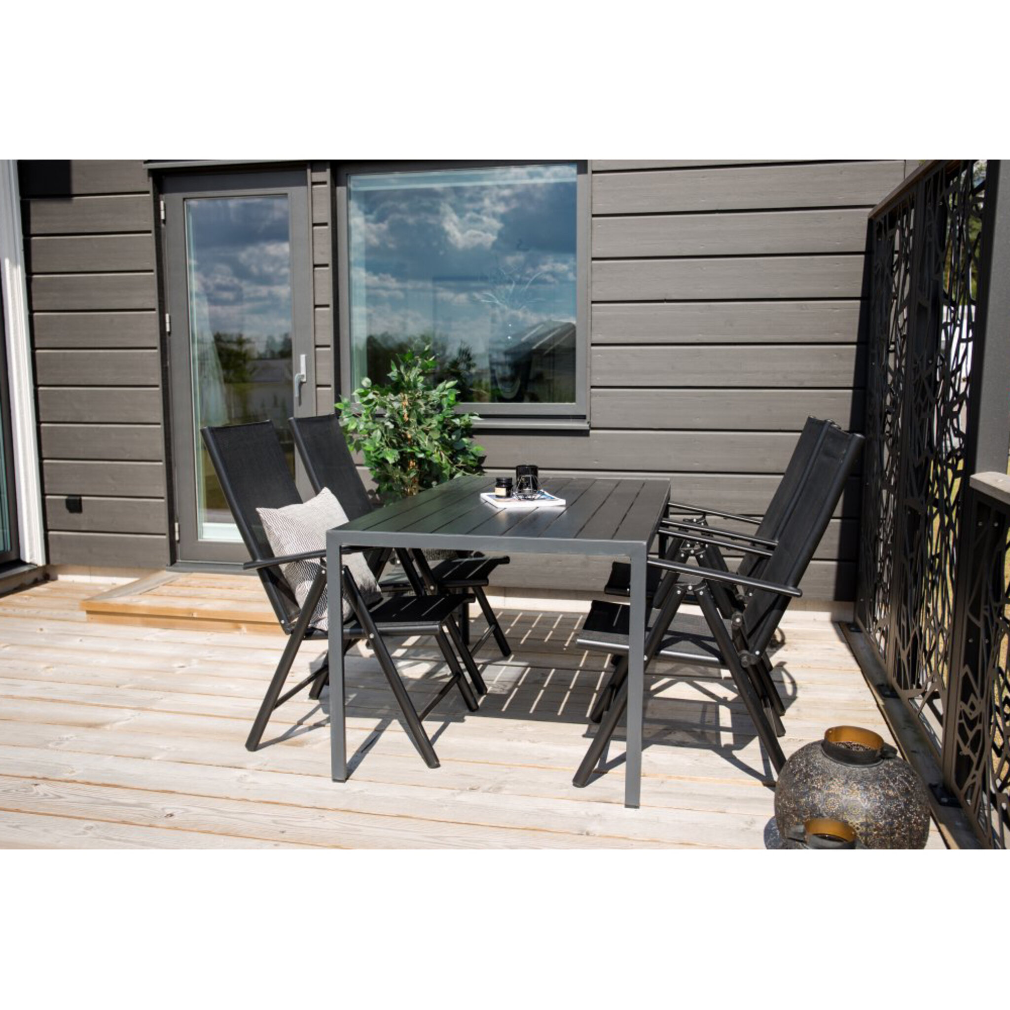 Loungestol ställbar Break 2-pack, svart