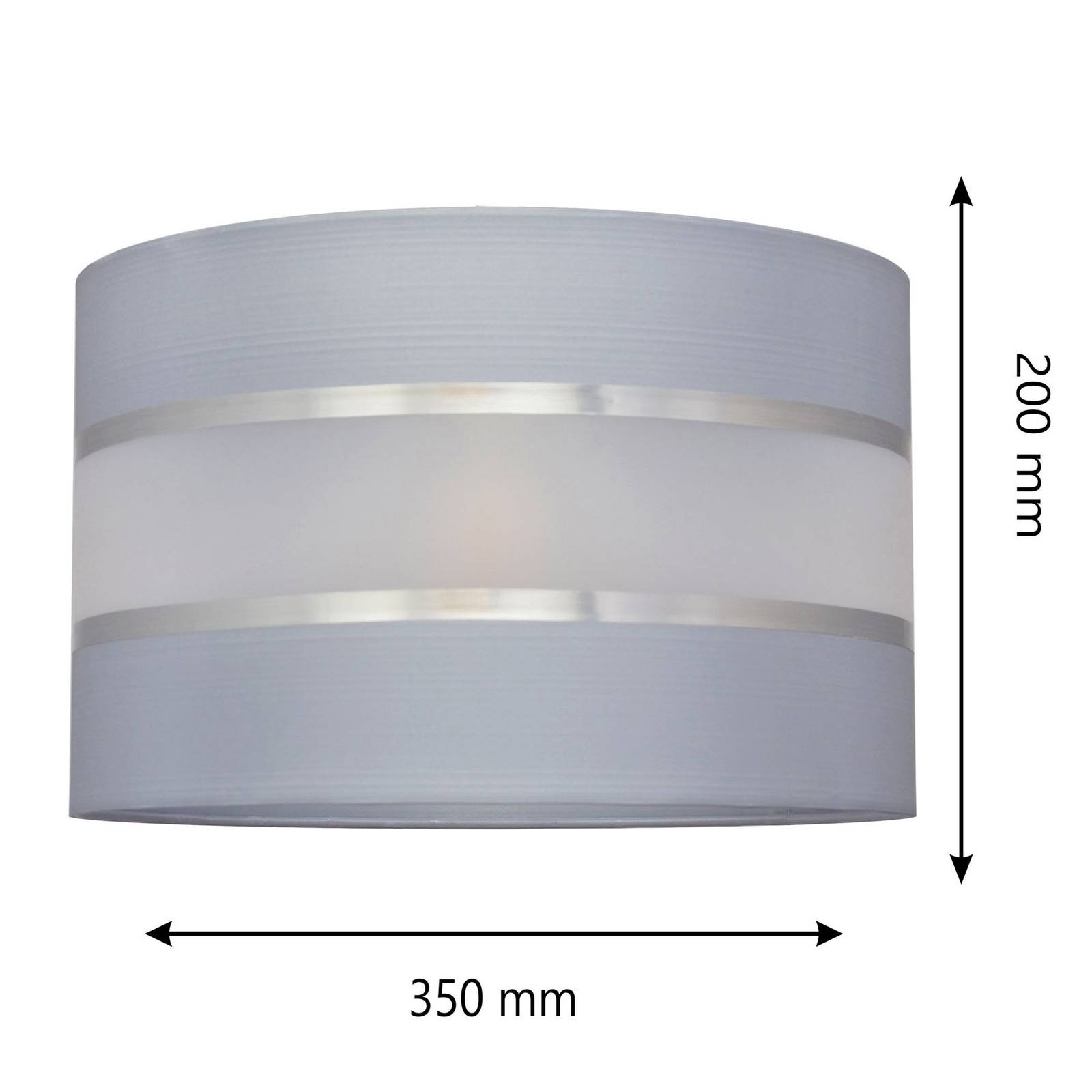 Lampskärm Helen, Ø 35 cm, E27, grå/silver