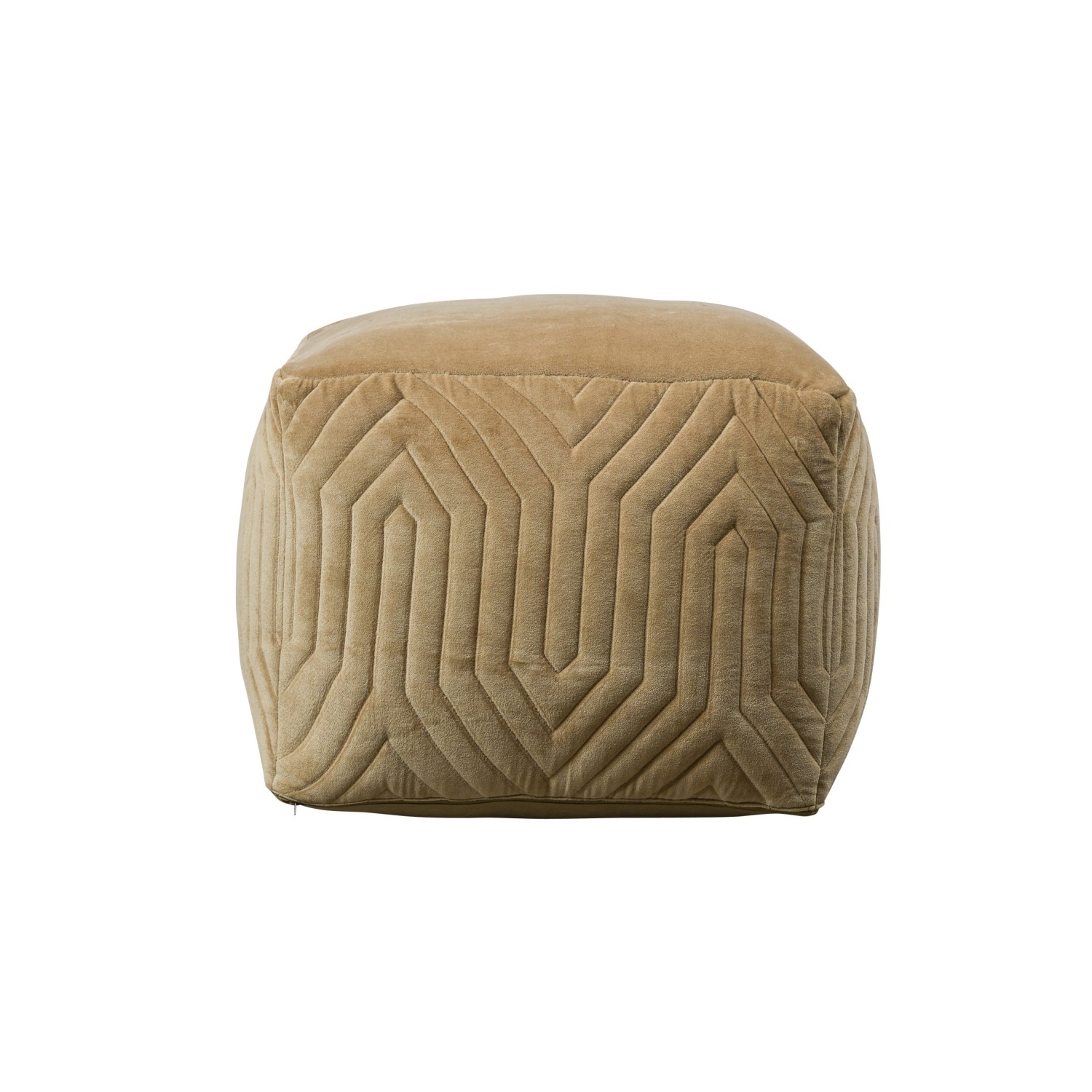 Sittpuff sammet POUF FLARE gul beige, ByON