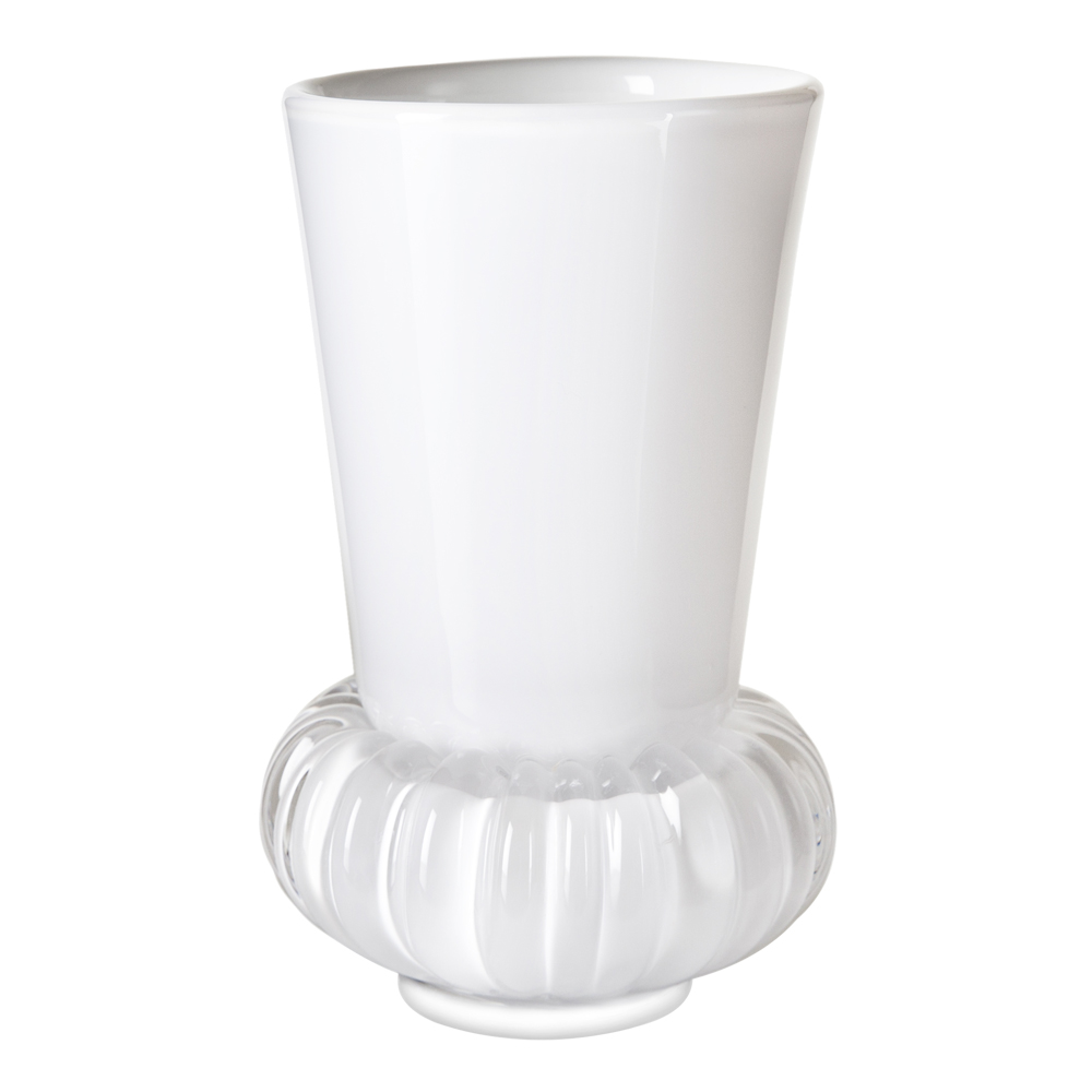 Målerås Glasbruk - Padam Vas 21,5 cm Vit