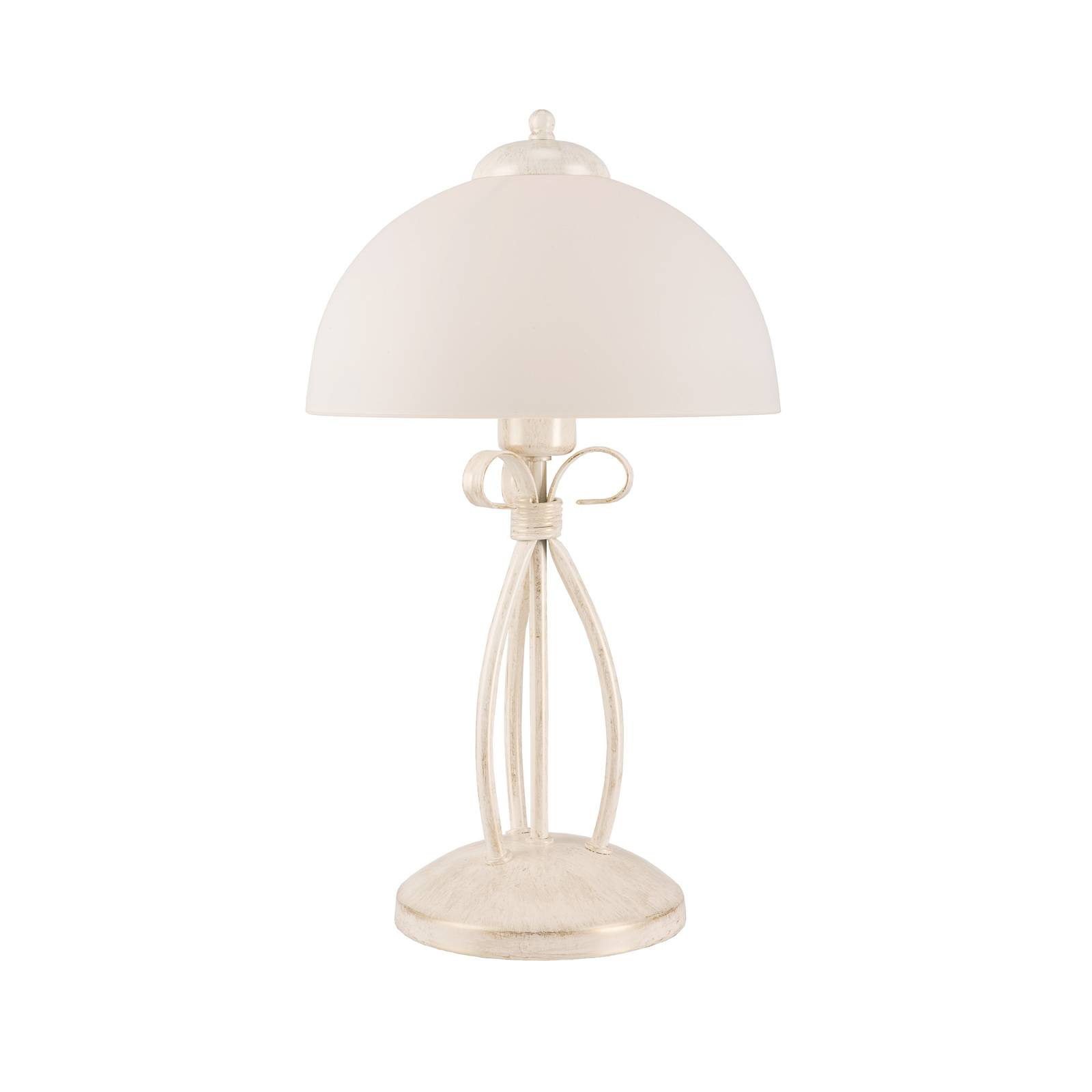 Bordslampa Adoro med glasskärm, vit