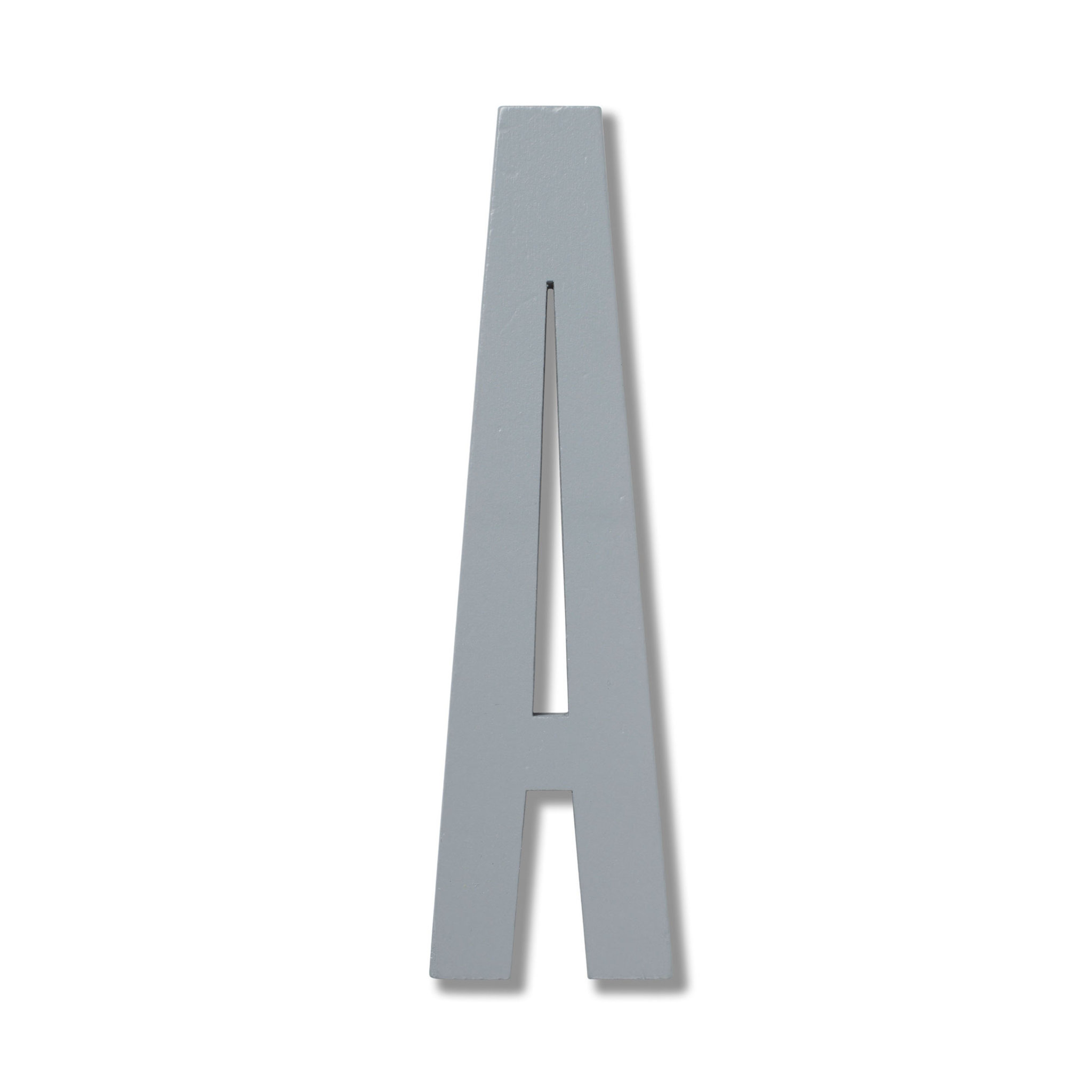 Bokstav i trä, A-Z, 12 cm, grå