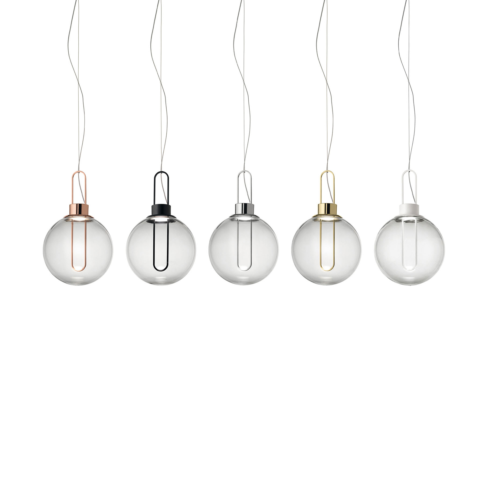 Modo Luce Orb LED-hänglampa, mässing, Ø 25 cm