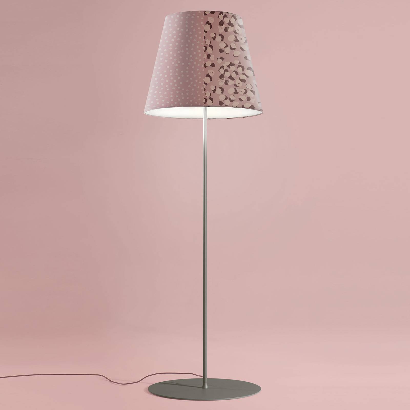 Axolight Melting Pot 55 golvlampa rosa mönstrad
