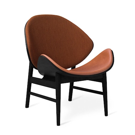 The Orange Lounge Chair Spicy Brown/cognac Svartlackad Ek