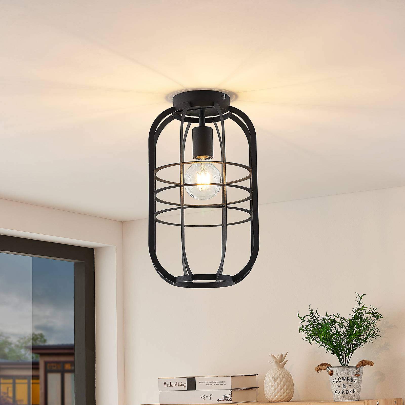 Lindby Keara taklampa i burdesign