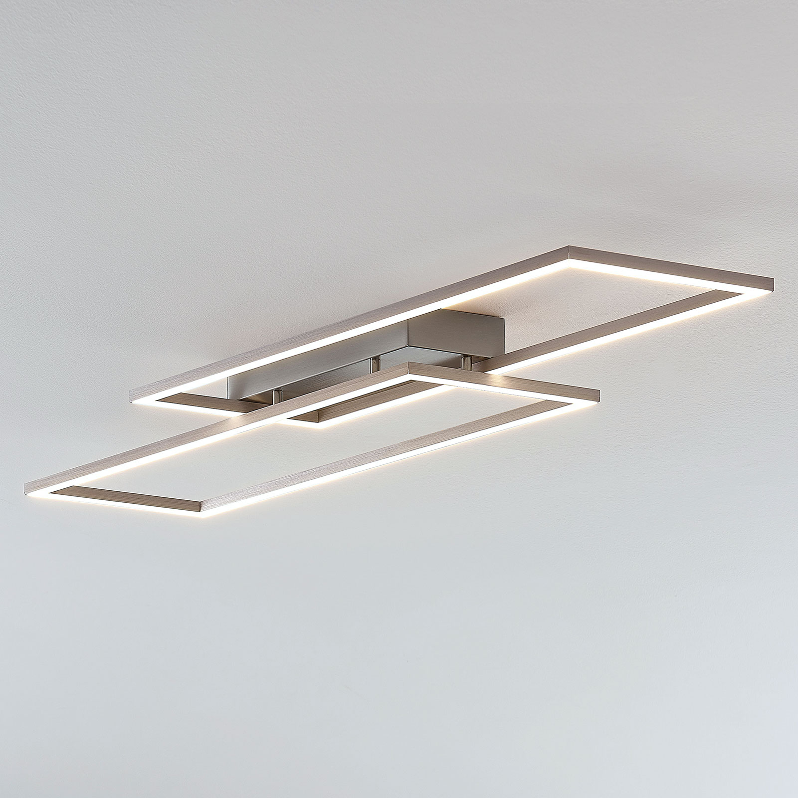 Ramformad LED-taklampa Quadra, dimbar