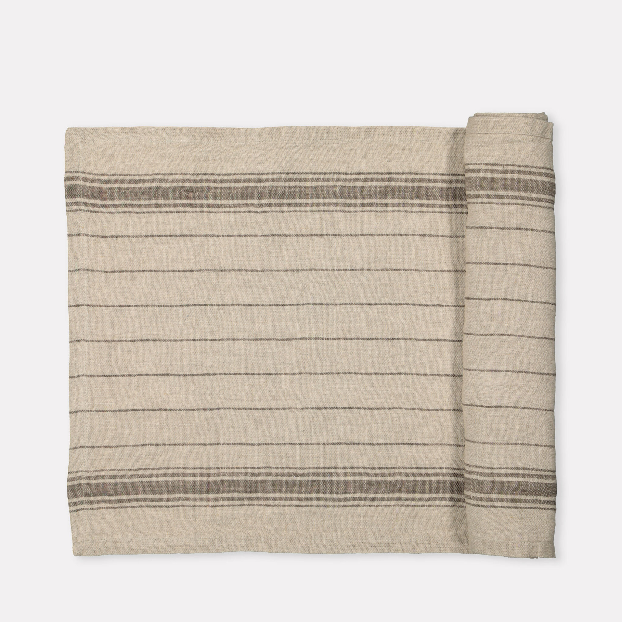 Löpare i linne LINUS STRIPE, 34X120