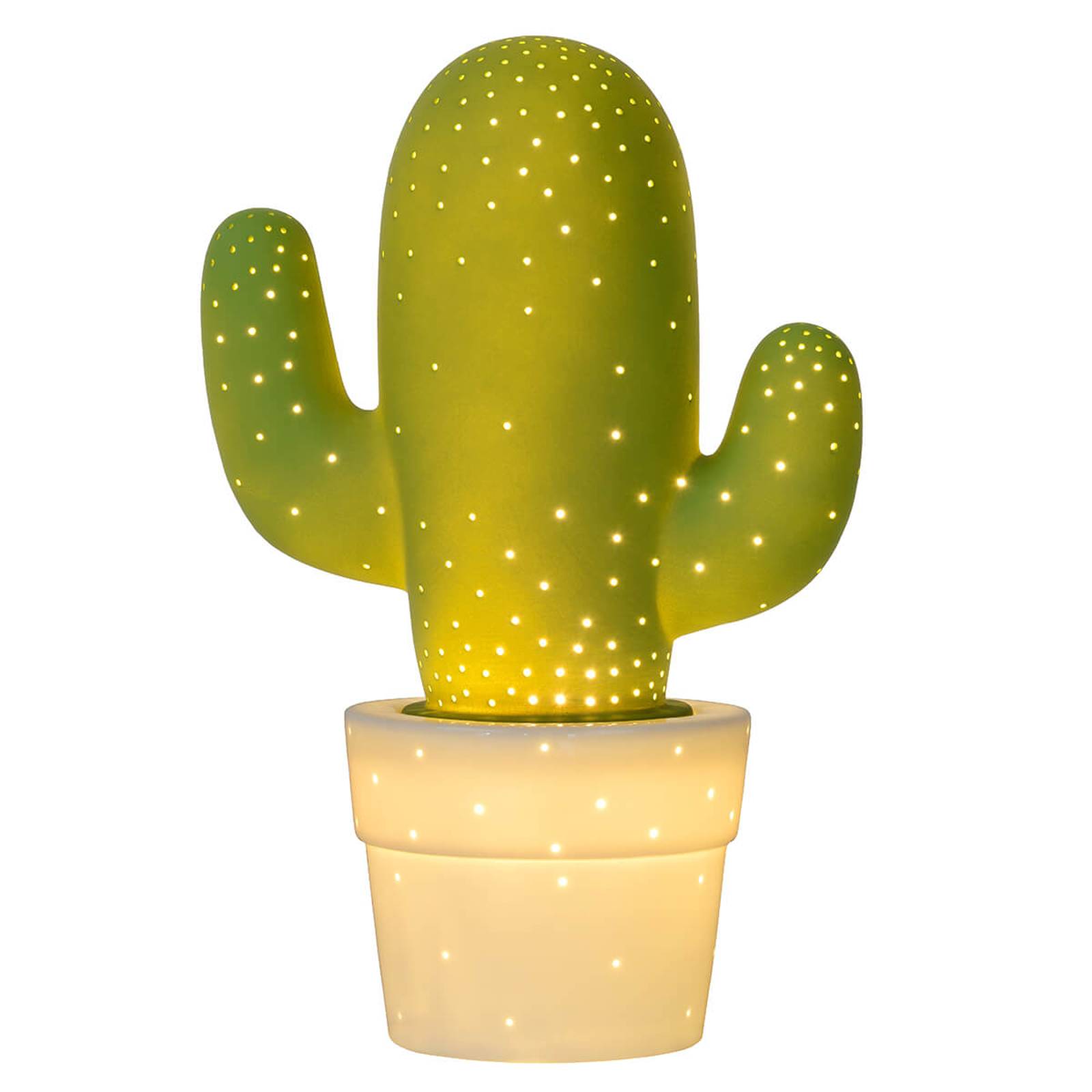 Grön bordslampa Cactus med dekorativ effekt