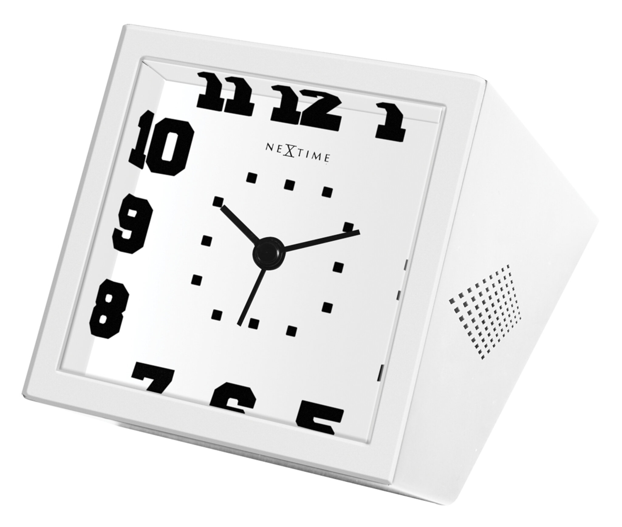Square White Väckarklocka