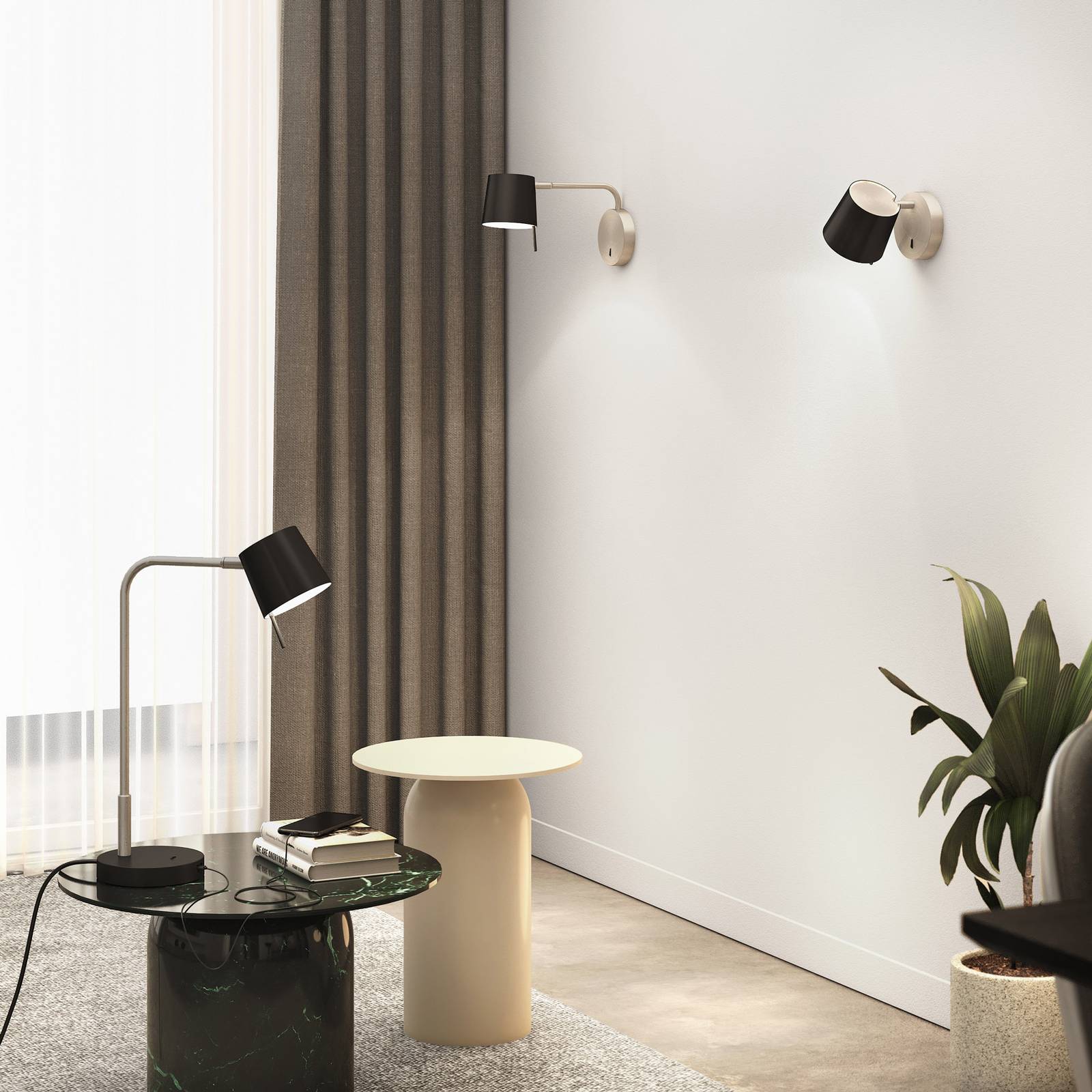 Astro Miura Desk USB LED-bordslampa nickel/svart