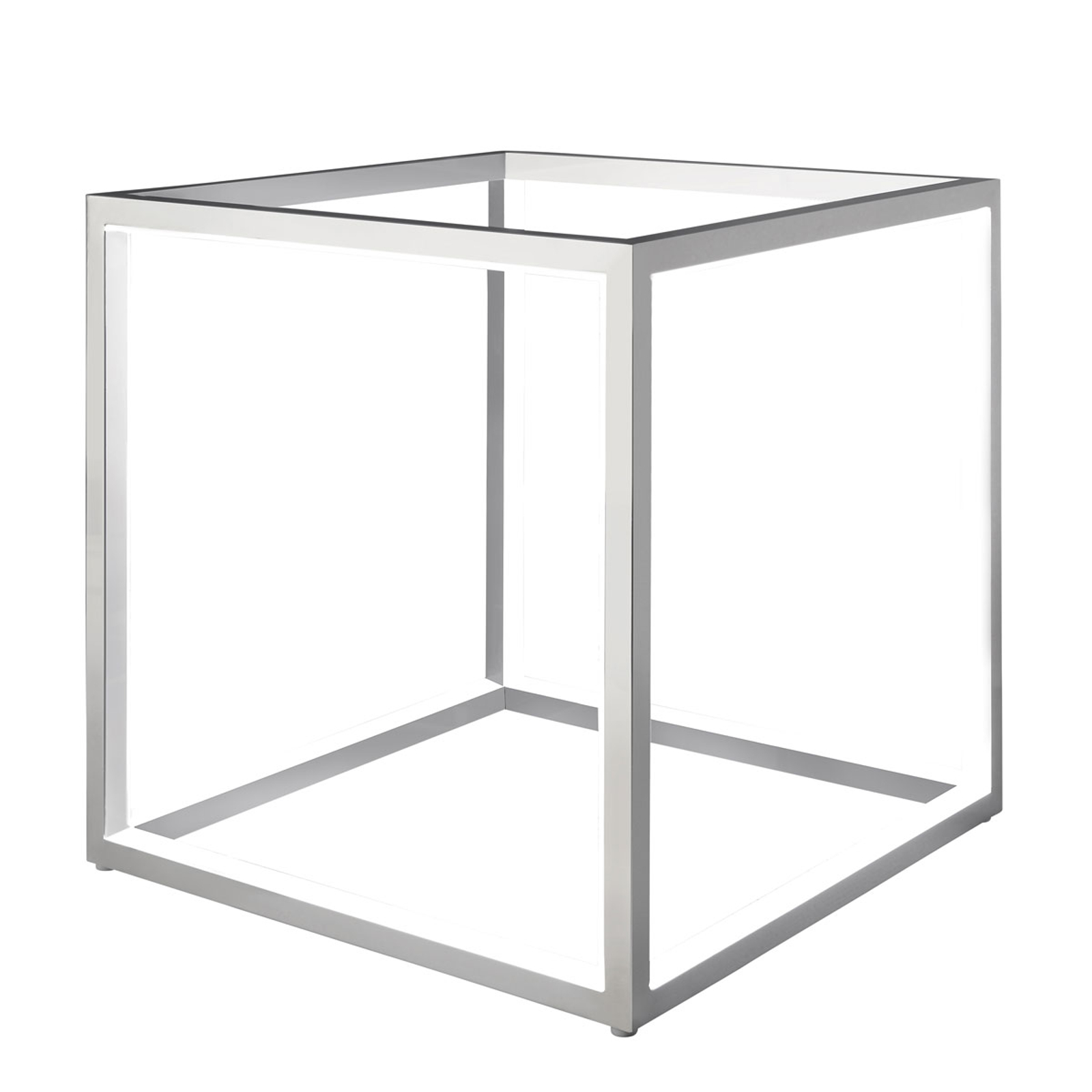 Delux - LED-bordslampa i kubform, aluminium, 30 cm