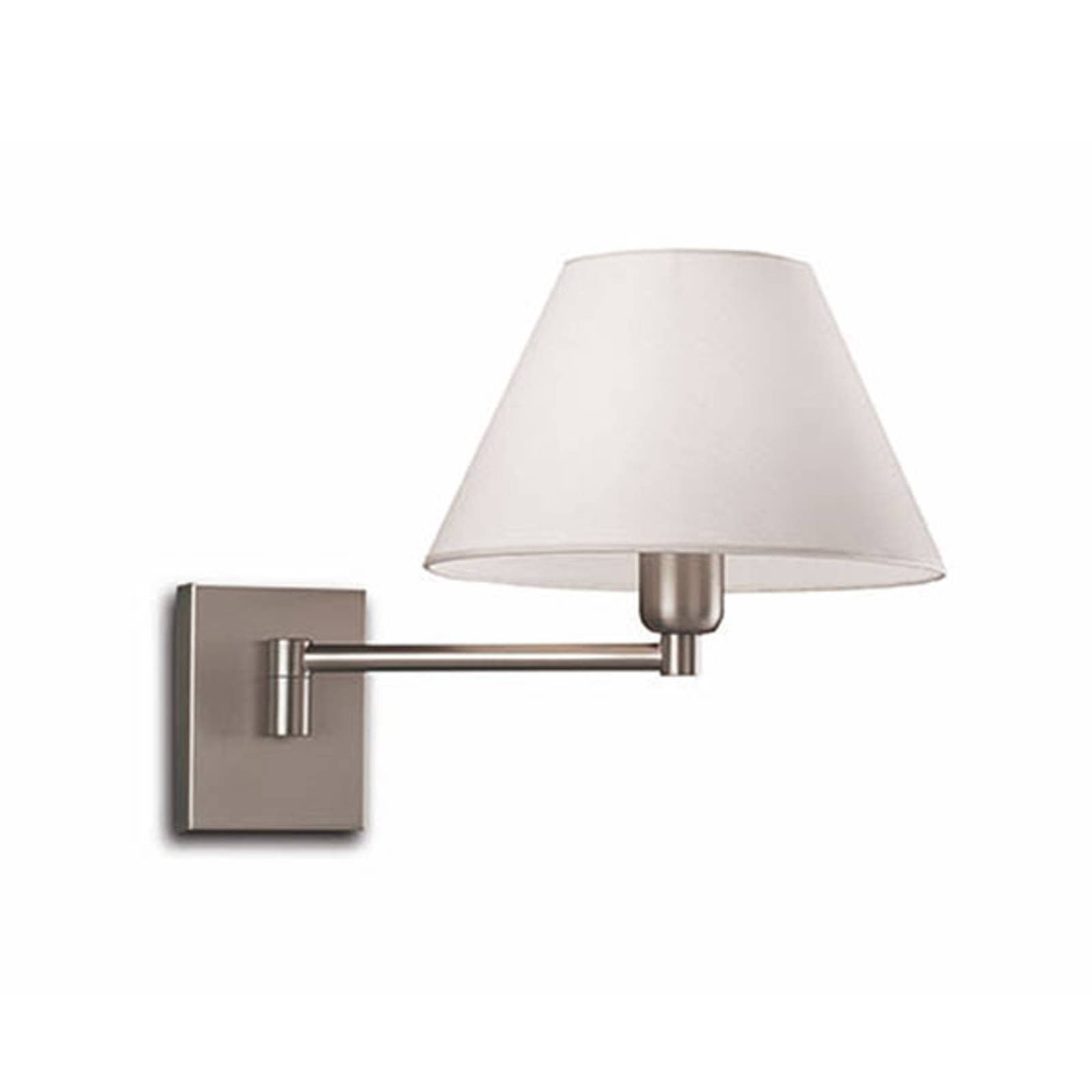 Vägglampa Americana, armlängd 20 cm, nickel