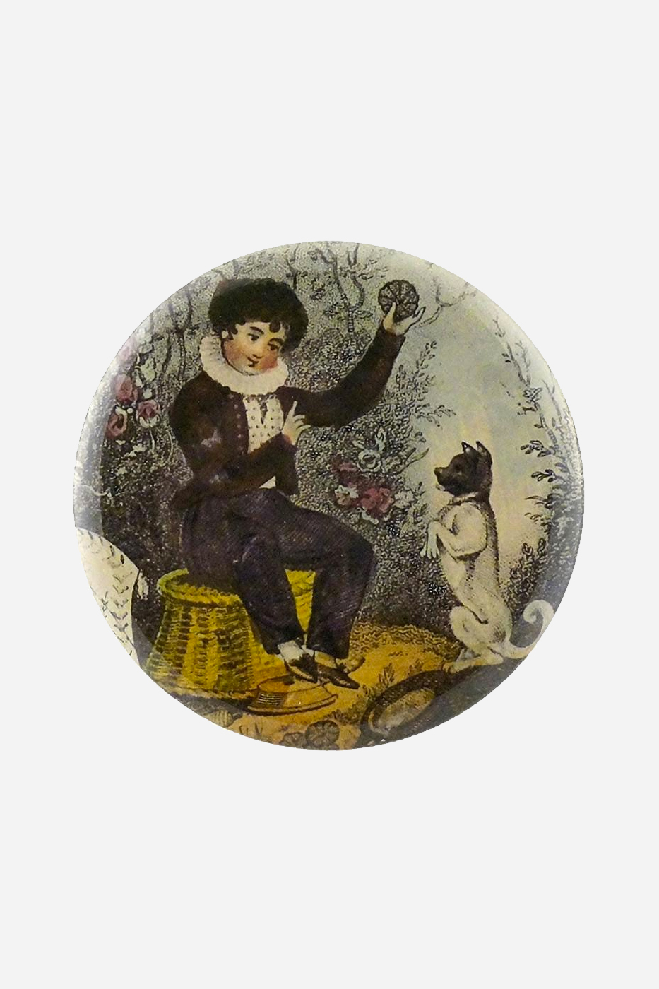 Fat 13cm Boy with dog