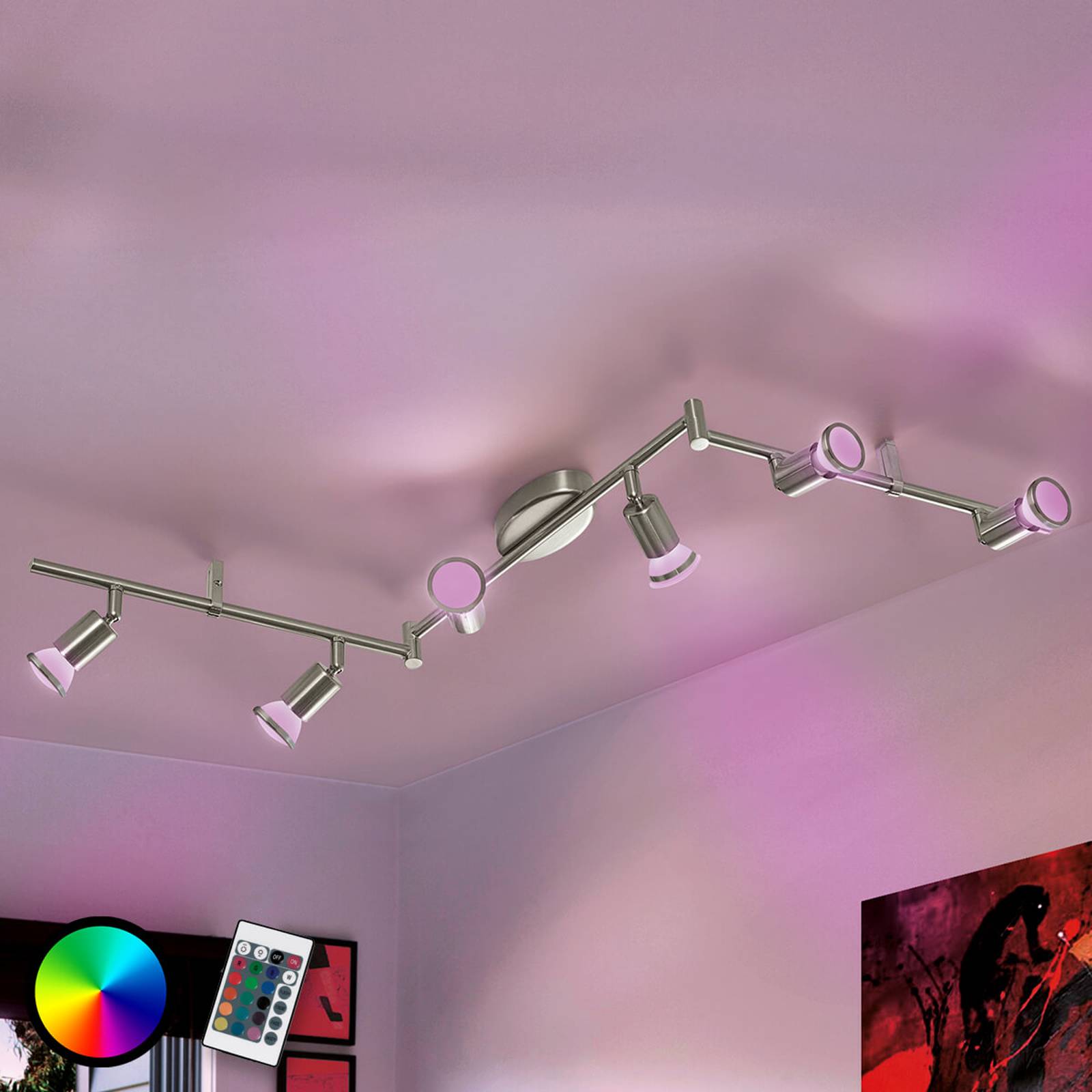 Vinklad taklampa Buzz-C LED RGBW