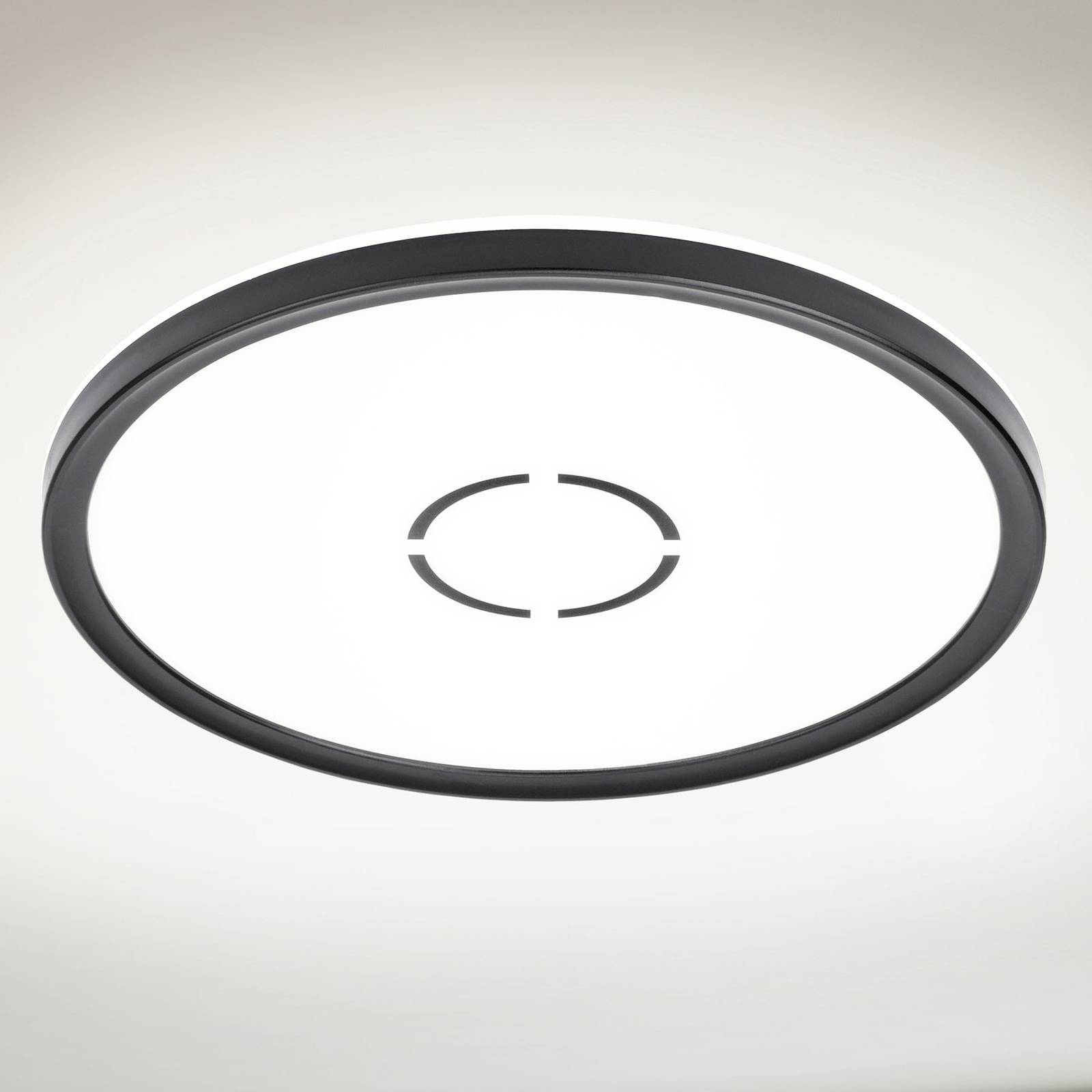 LED-taklampa Free, Ø 29 cm, svart