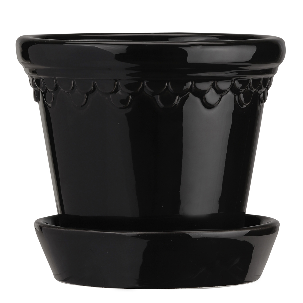 Bergs Potter - Köpenhavner Kruka/fat 12 cm Svart