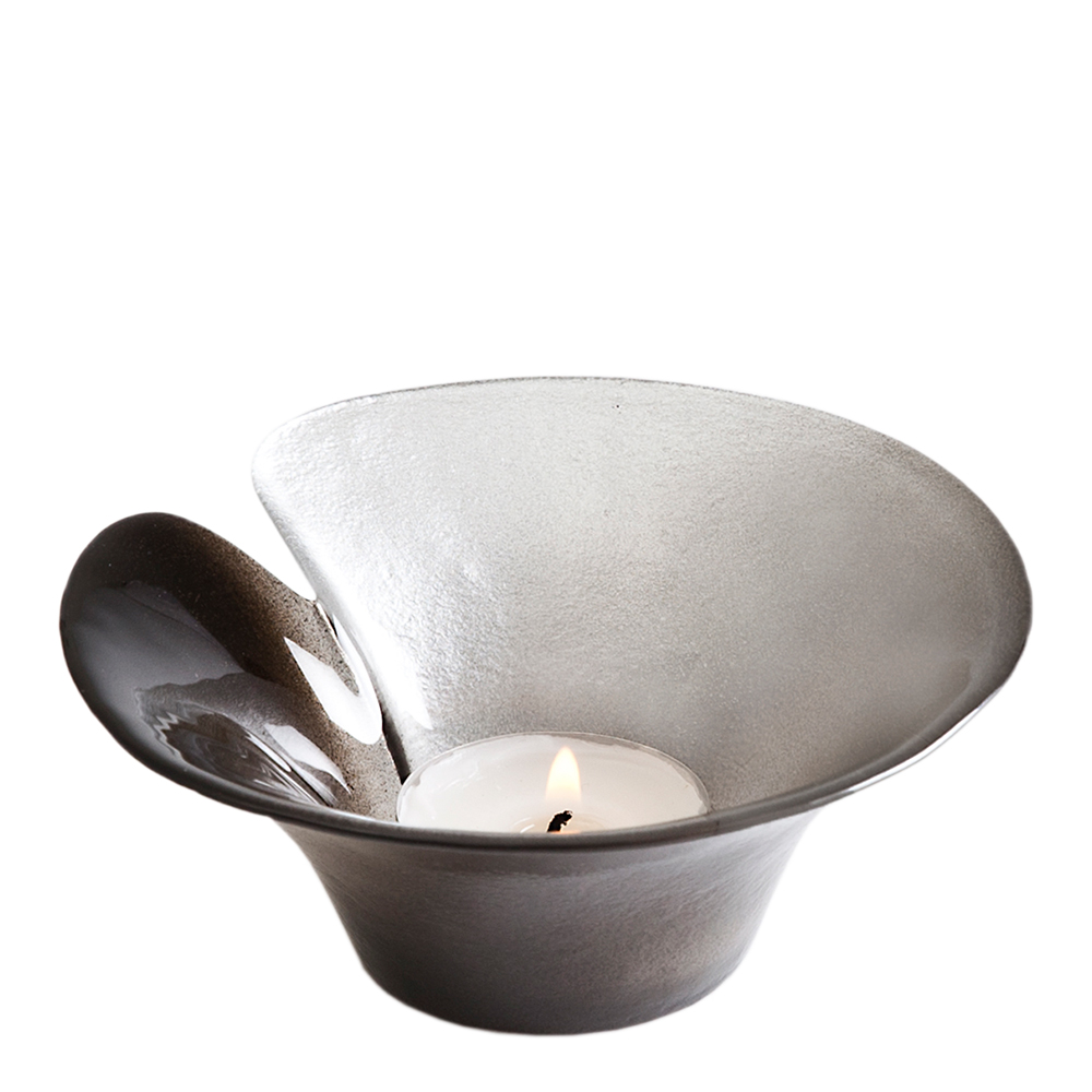 Målerås Glasbruk - Silver Magic Ljuslykta 11,5 cm Silver/svart