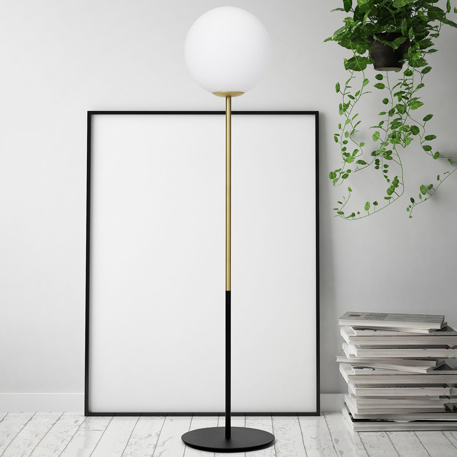 Mässingsgolvlampa Jugen 1 lampa