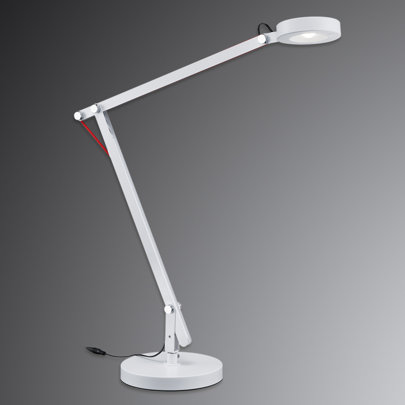 Multifunktionell lampa Amsterdam i vitt, med LED