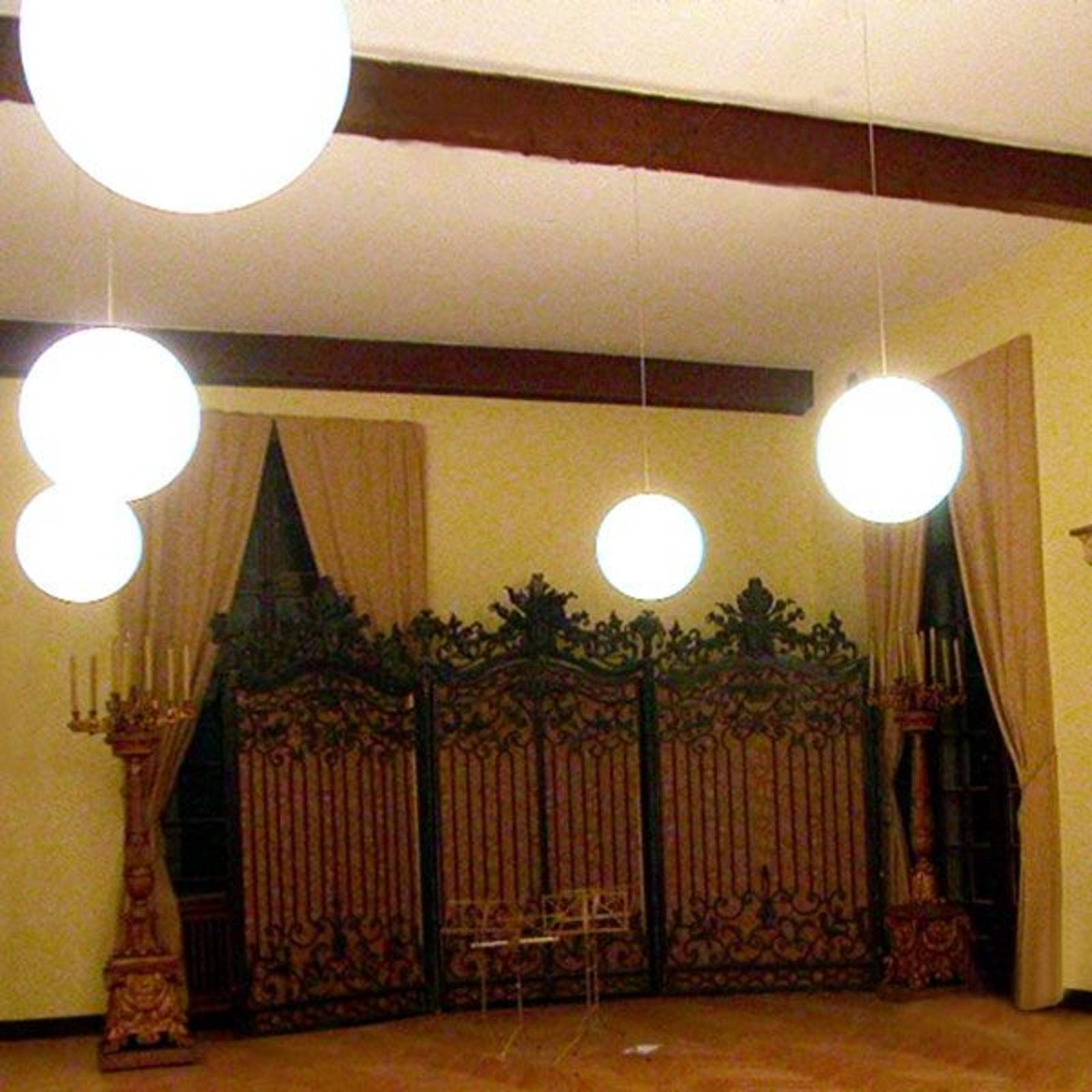 Utsökt taklampa Snowball, vit, 80cm