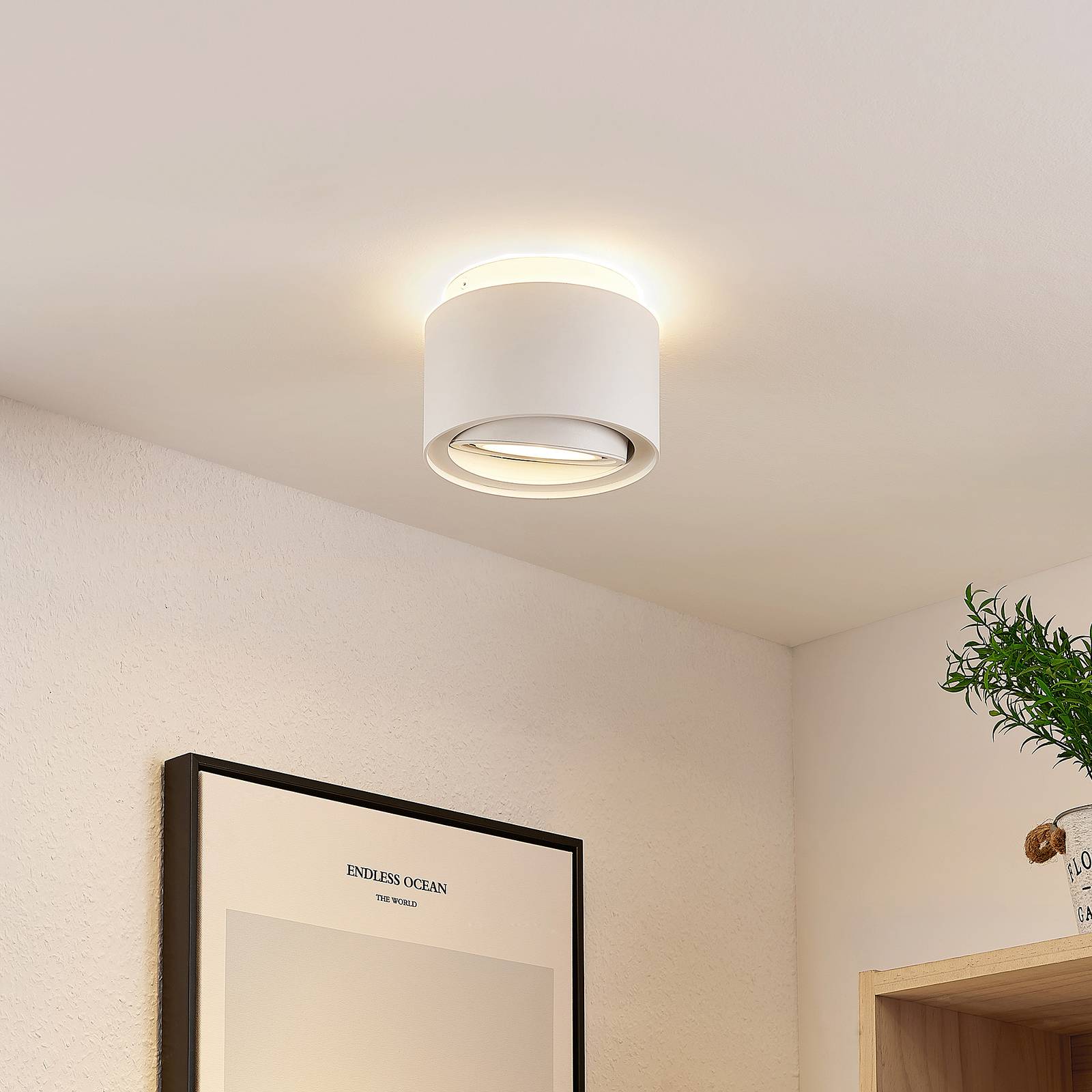 Arcchio Talima LED-taklampa, rund, vit