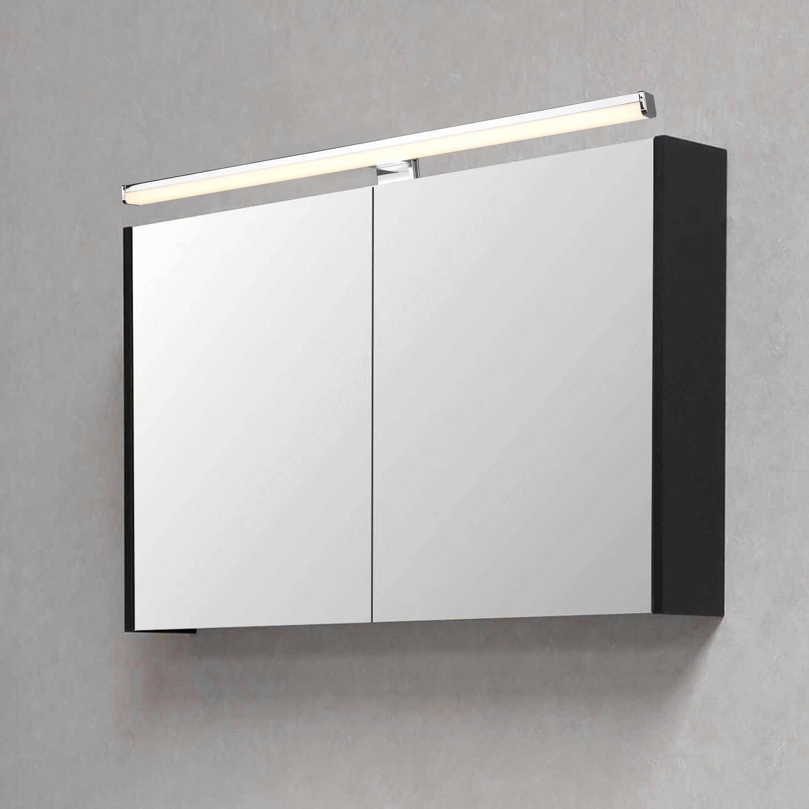 LED-vägglampa Lino, krom/vit