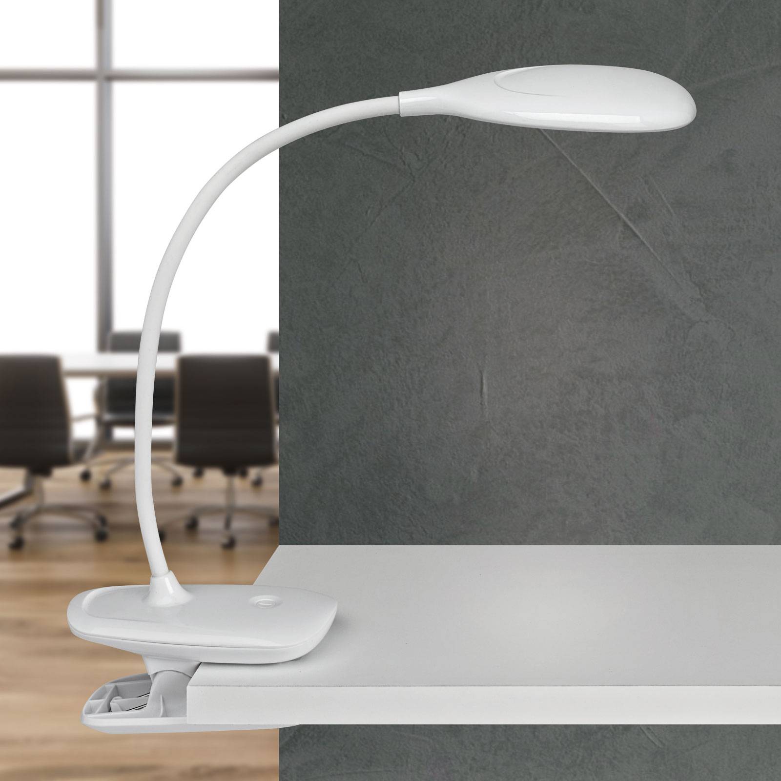 LED-skrivbordslampa MAULjack batteri, dimbar