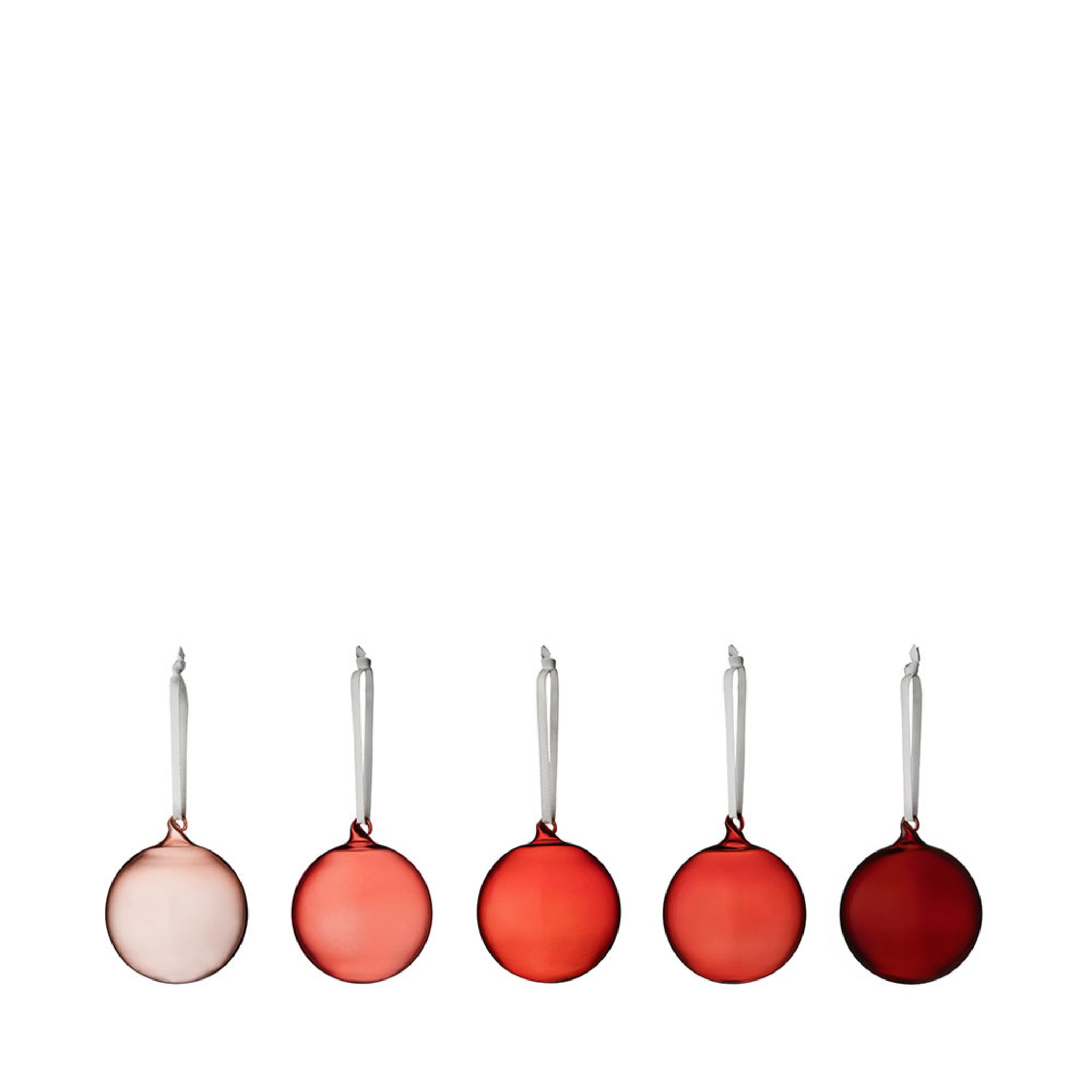 Julkulor munblåst glas 80 mm 5-pack