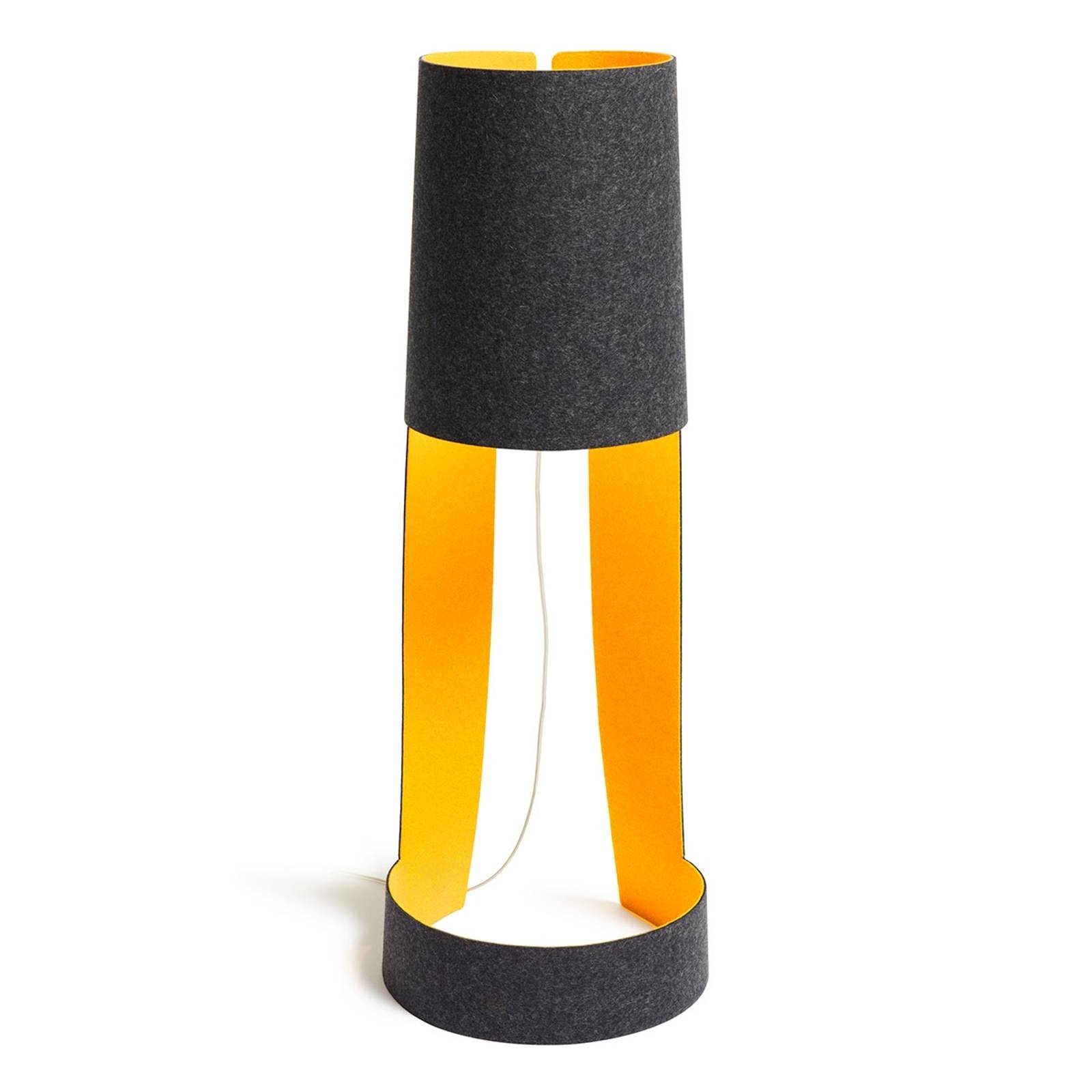 Liten designgolvlampa Mia XL grafitorange