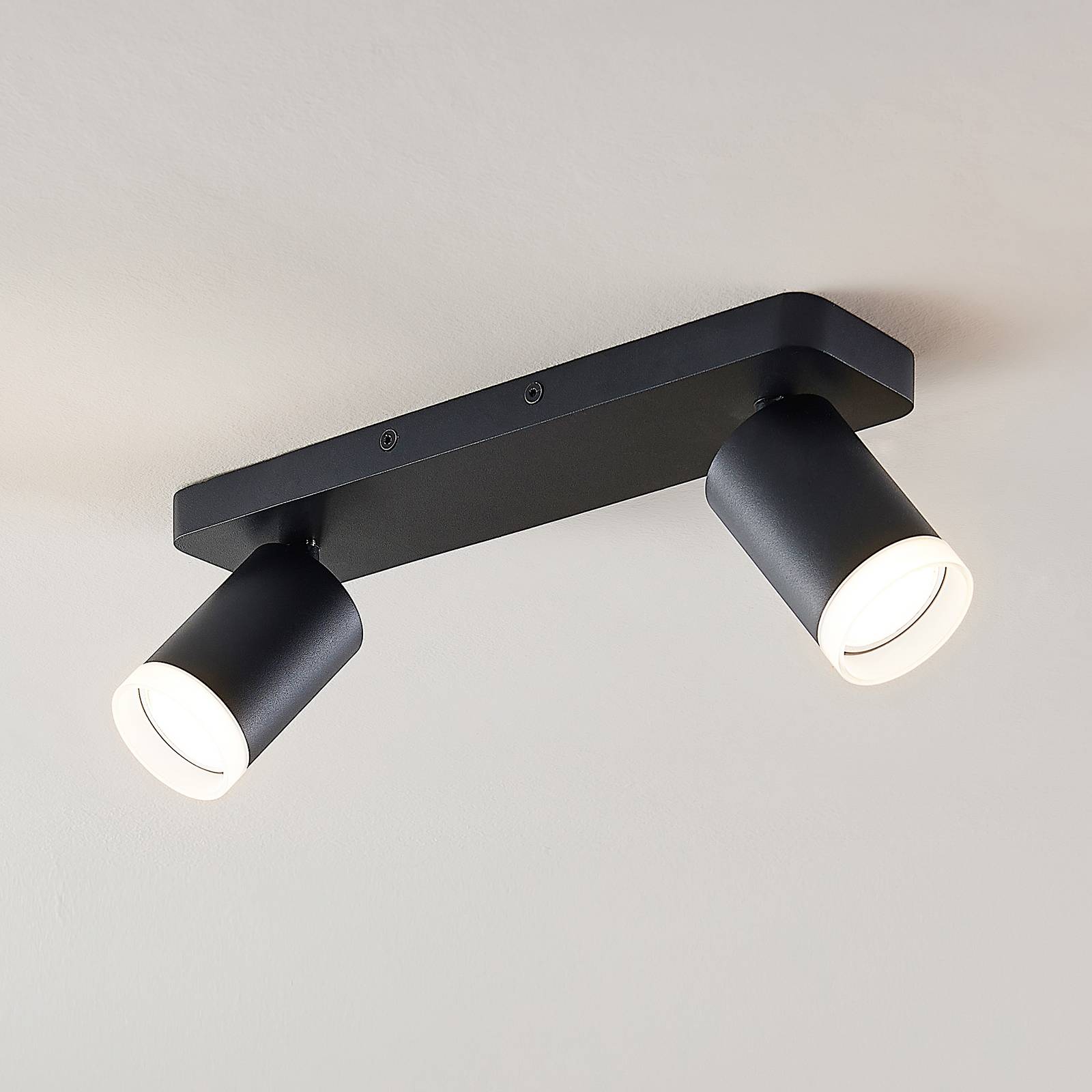Arcchio Efilius takspotlight, svart, 2 lampor