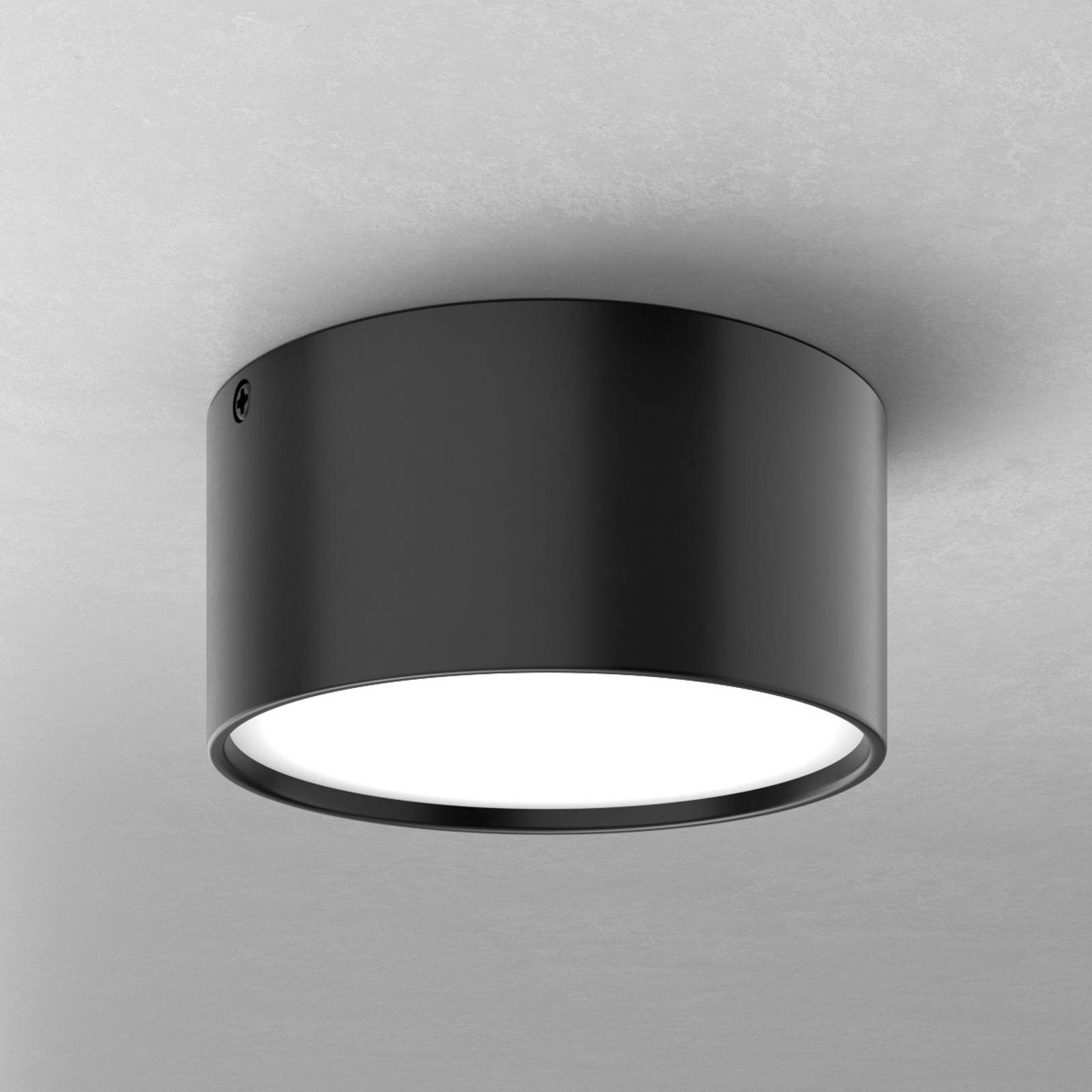 LED-taklampa Mine i svart, 12 cm