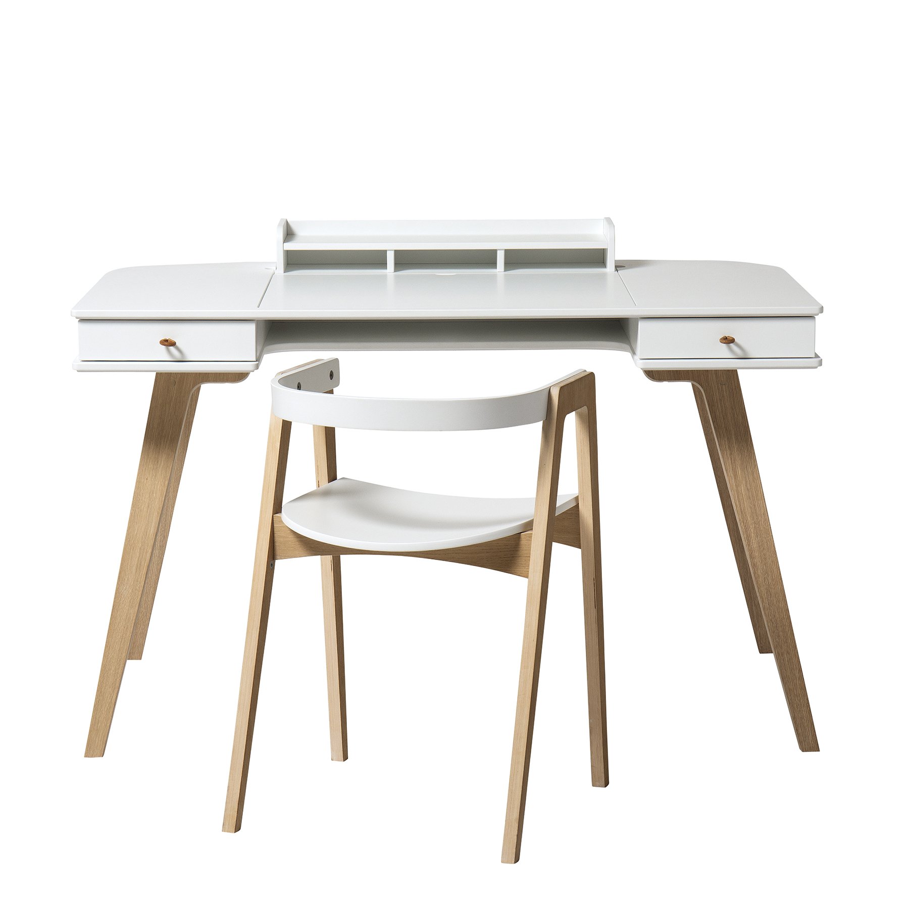 Skrivbord Wood 72,6 och skrivbordsstol, Oliver Furniture