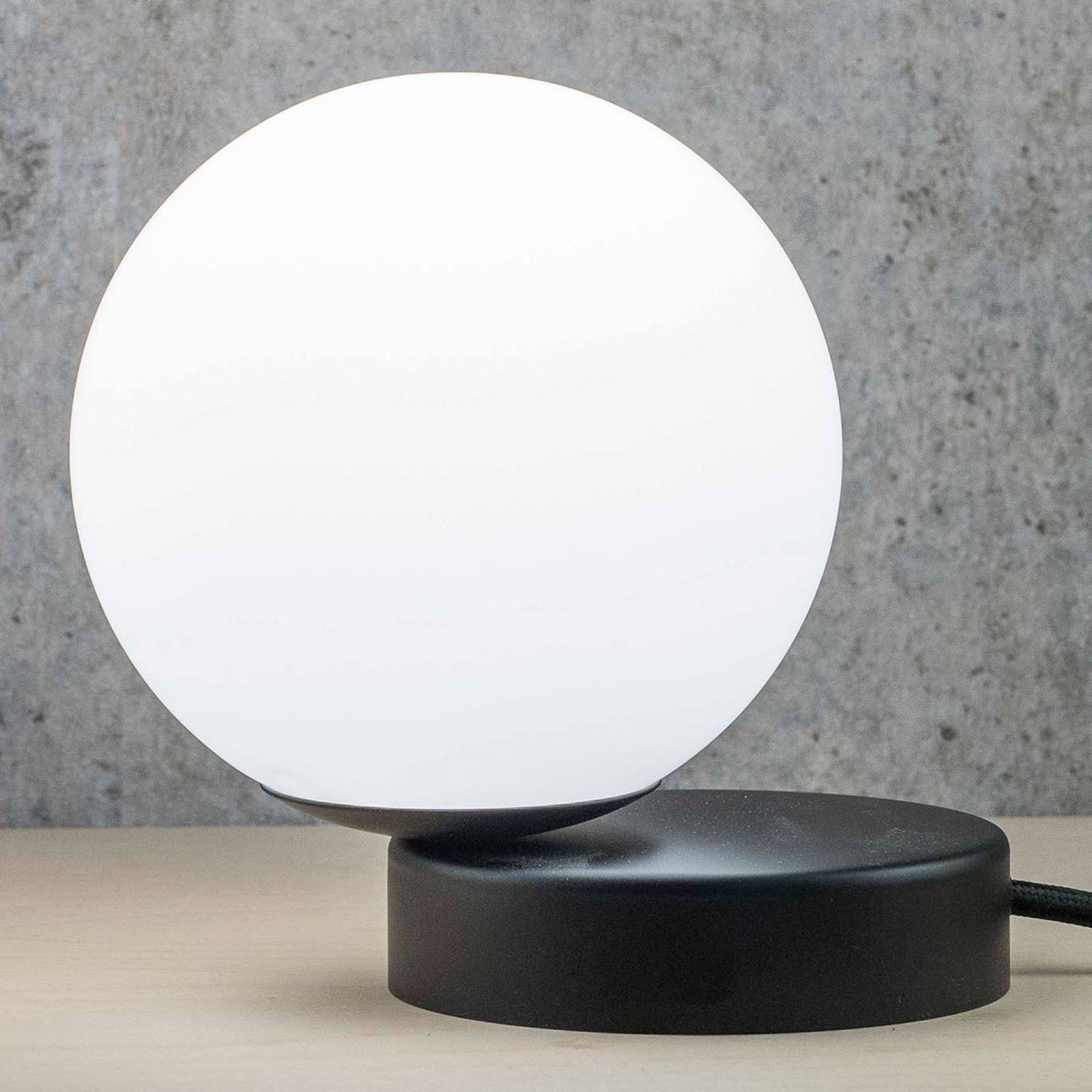 Bordslampa Lumi rund svart