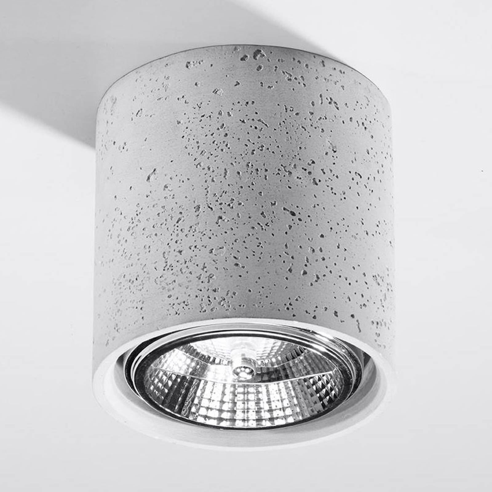 Taklampa Ara som cylinder av betong Ø 11 cm