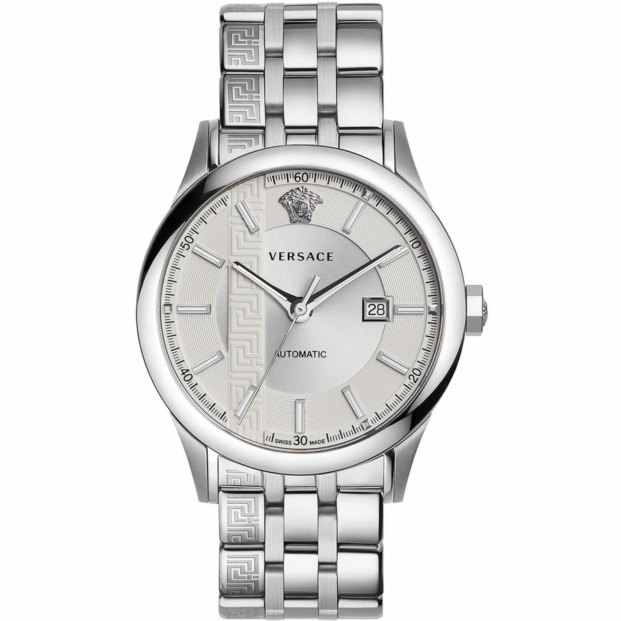 V18040017, Automatic, 44mm, 5atm, silver