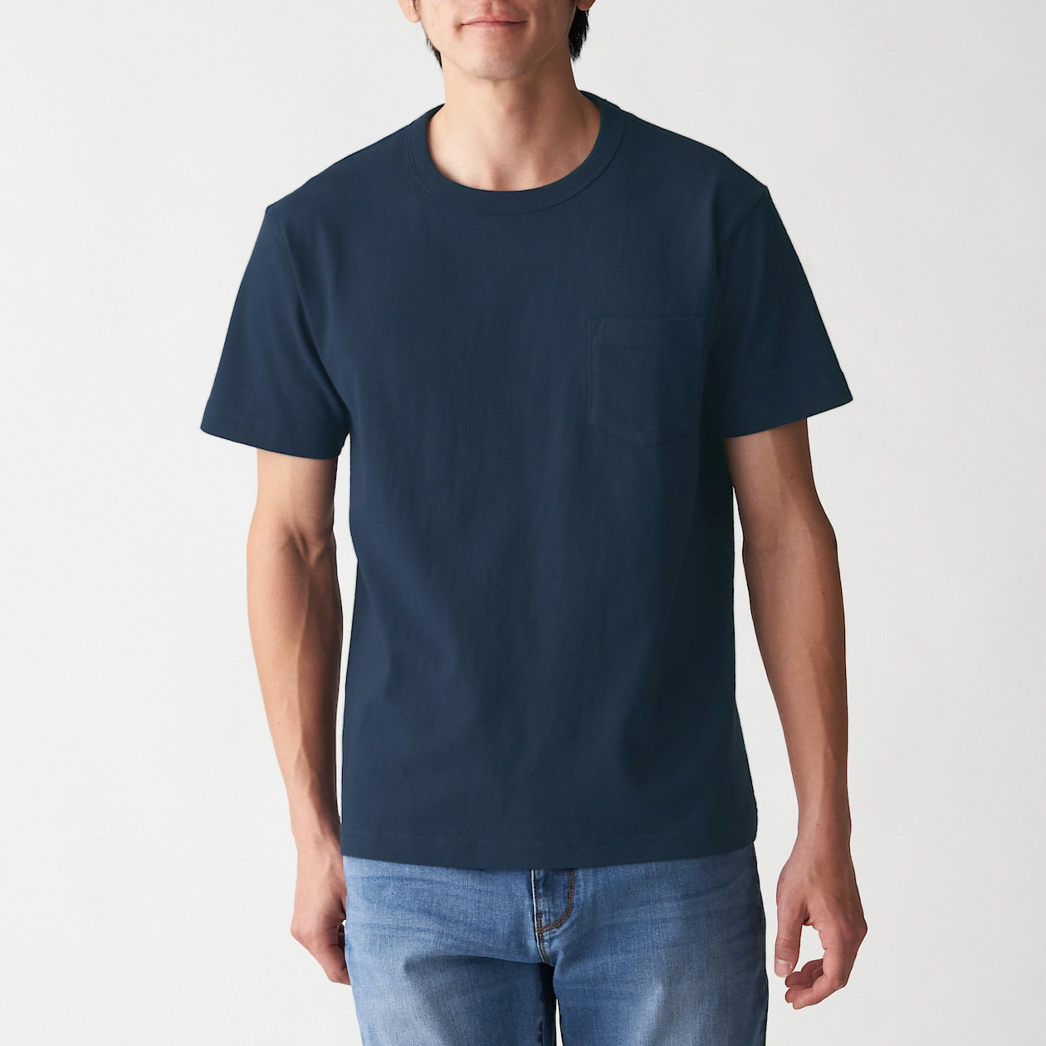 Finstickad T-shirt Med Bröstficka