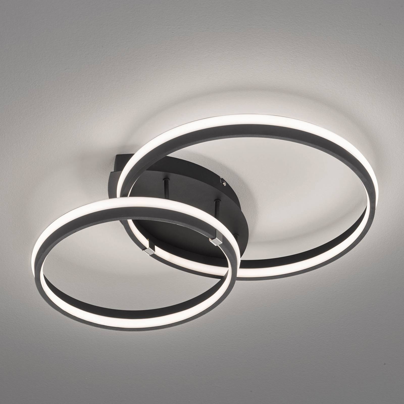 LED-taklampa Nomade, dimbar, svart matt