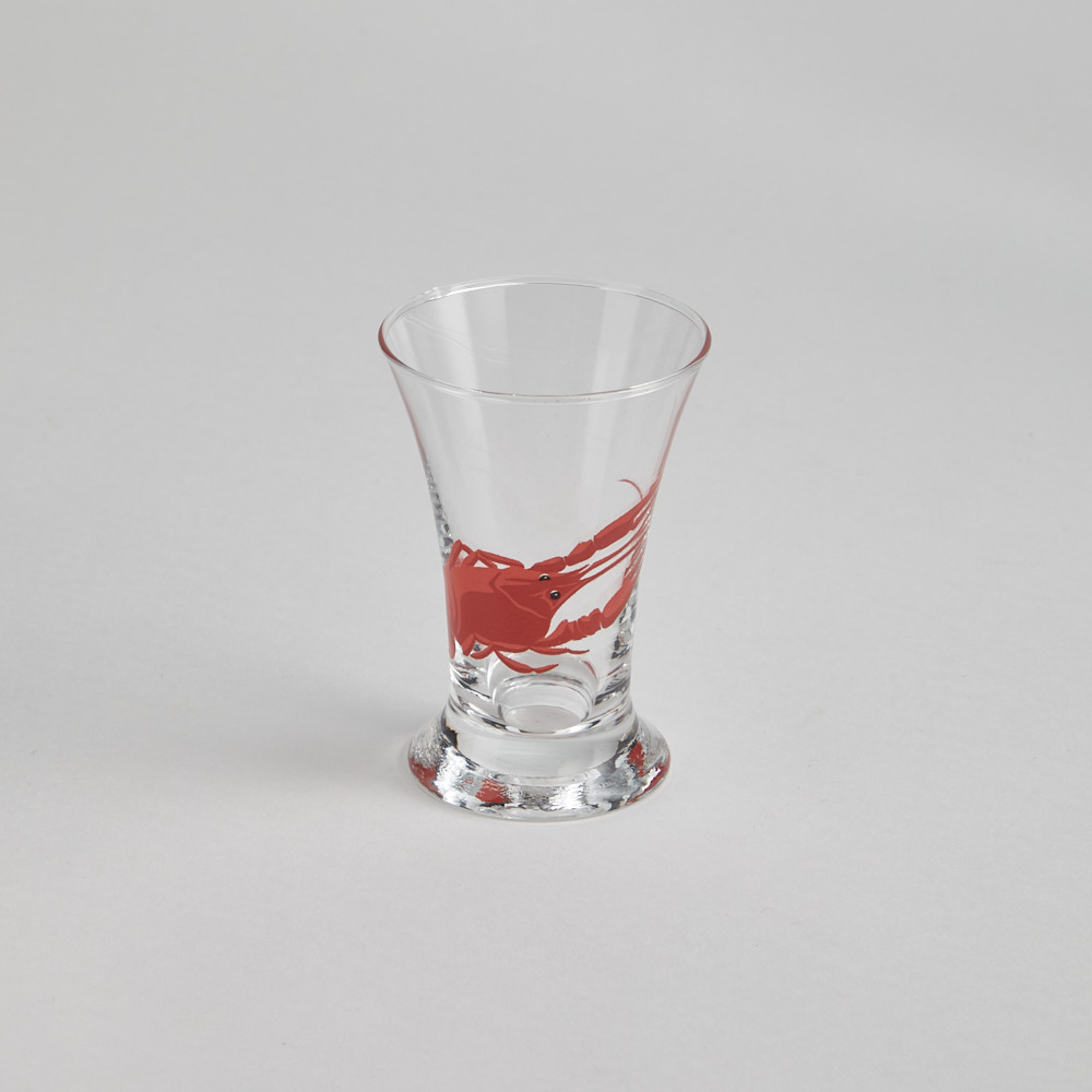 Vintage - Snapsglas med Kräftmotiv 24 st