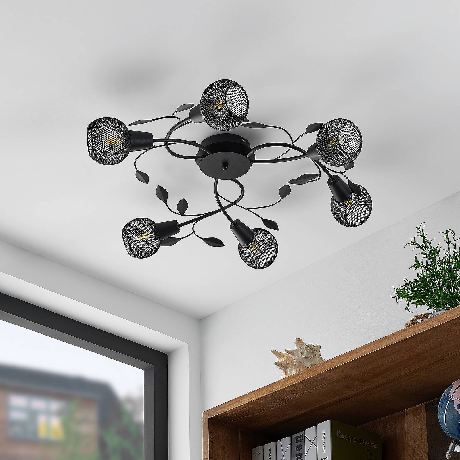 Lindby Kanye florentinsk taklampa 6 lampor