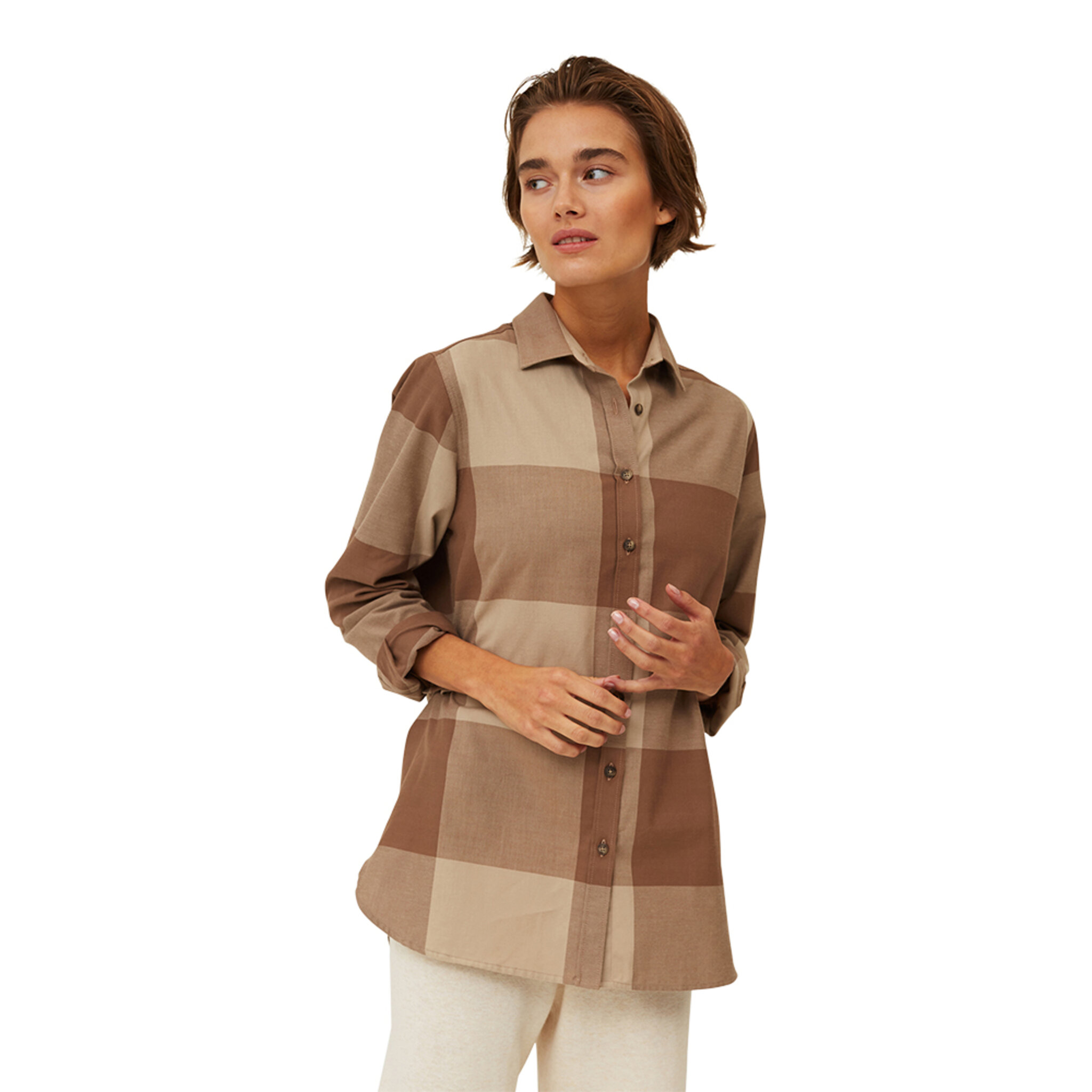 Isa Check Organic Cotton Flannel Shirt