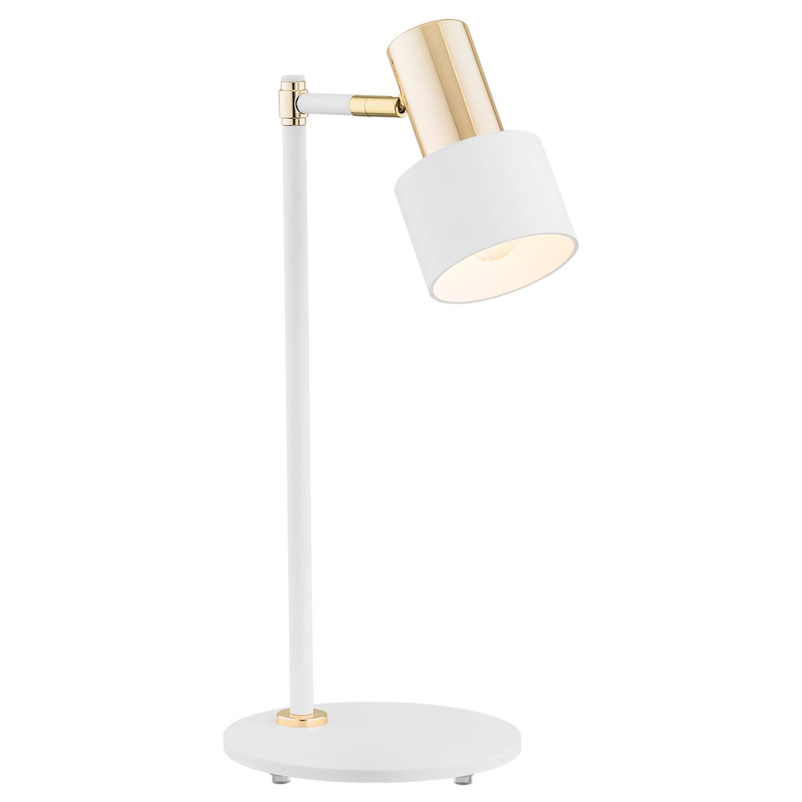 Bordslampa Destin justerbar vit/mässing