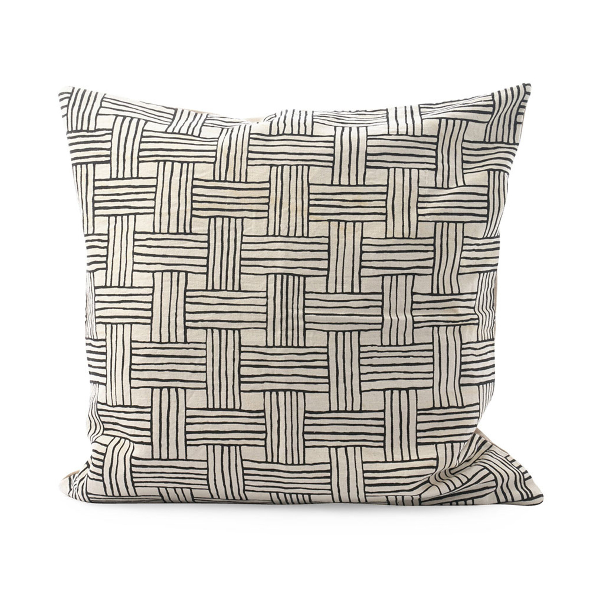 Kuddfodral 50x50 Black Printed Braided, 50X50