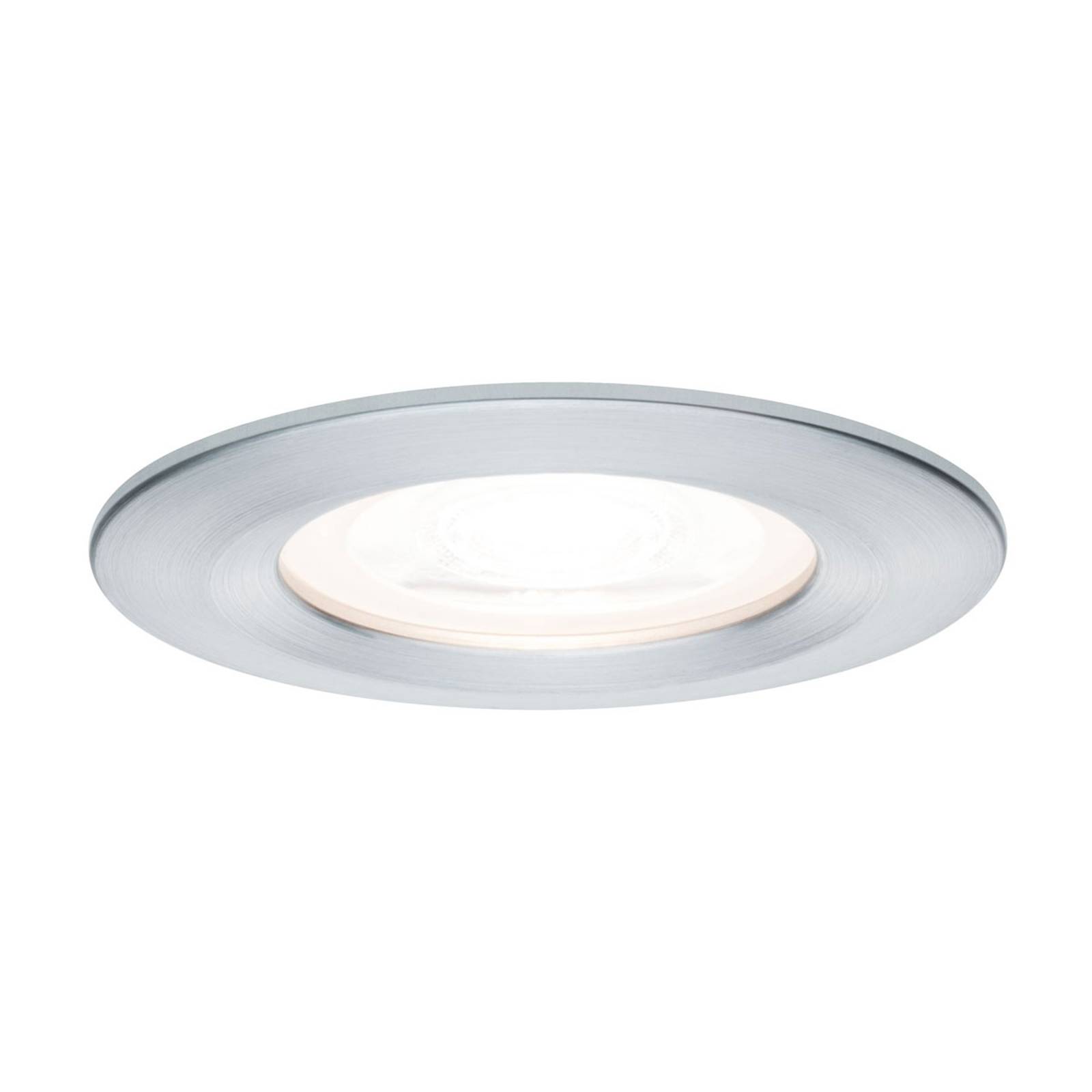 Paulmann LED-spot Nova rund, IP44 dimbar aluminium