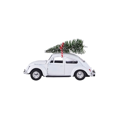 Juldekoration MINI Xmas Bil Vit