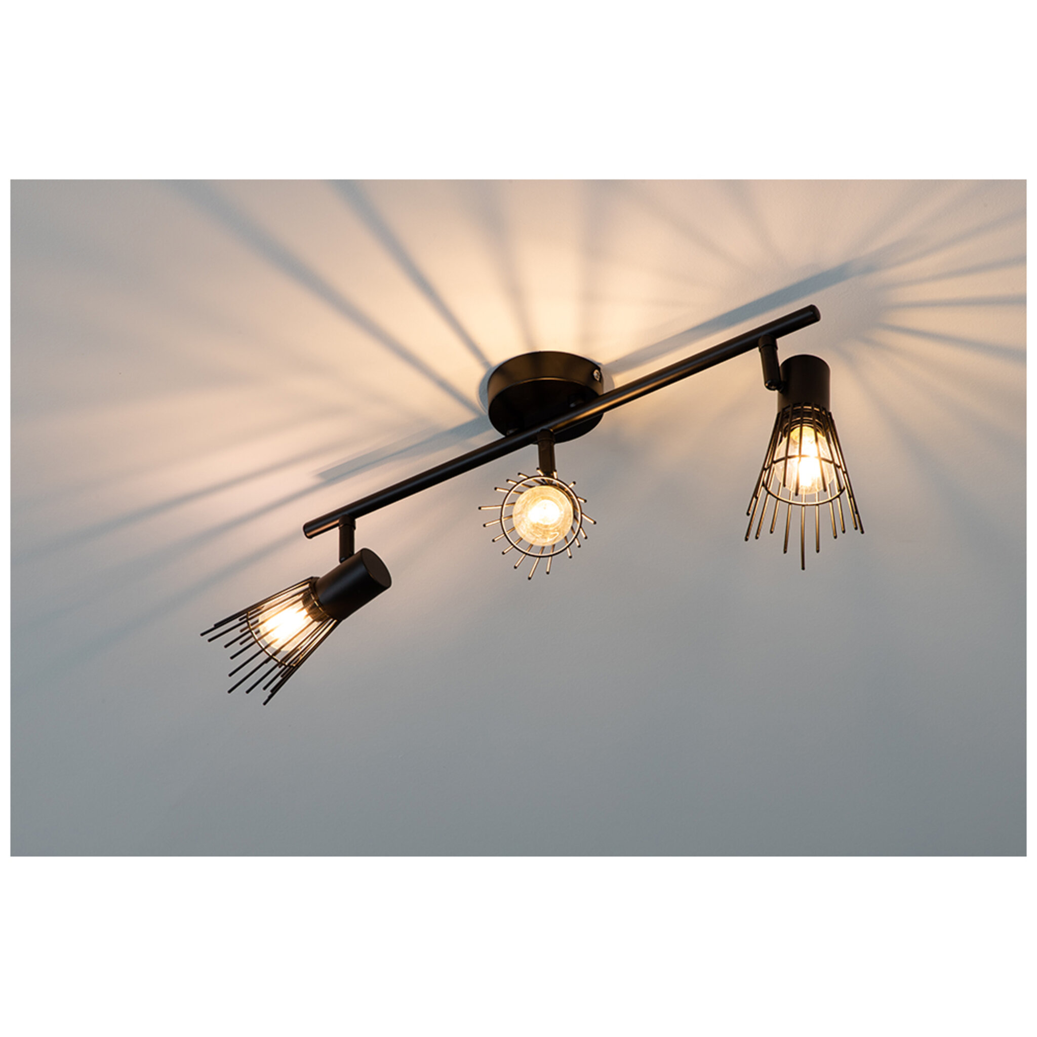 Vägglampa/taklampa Nico 49x15x15cm, svart