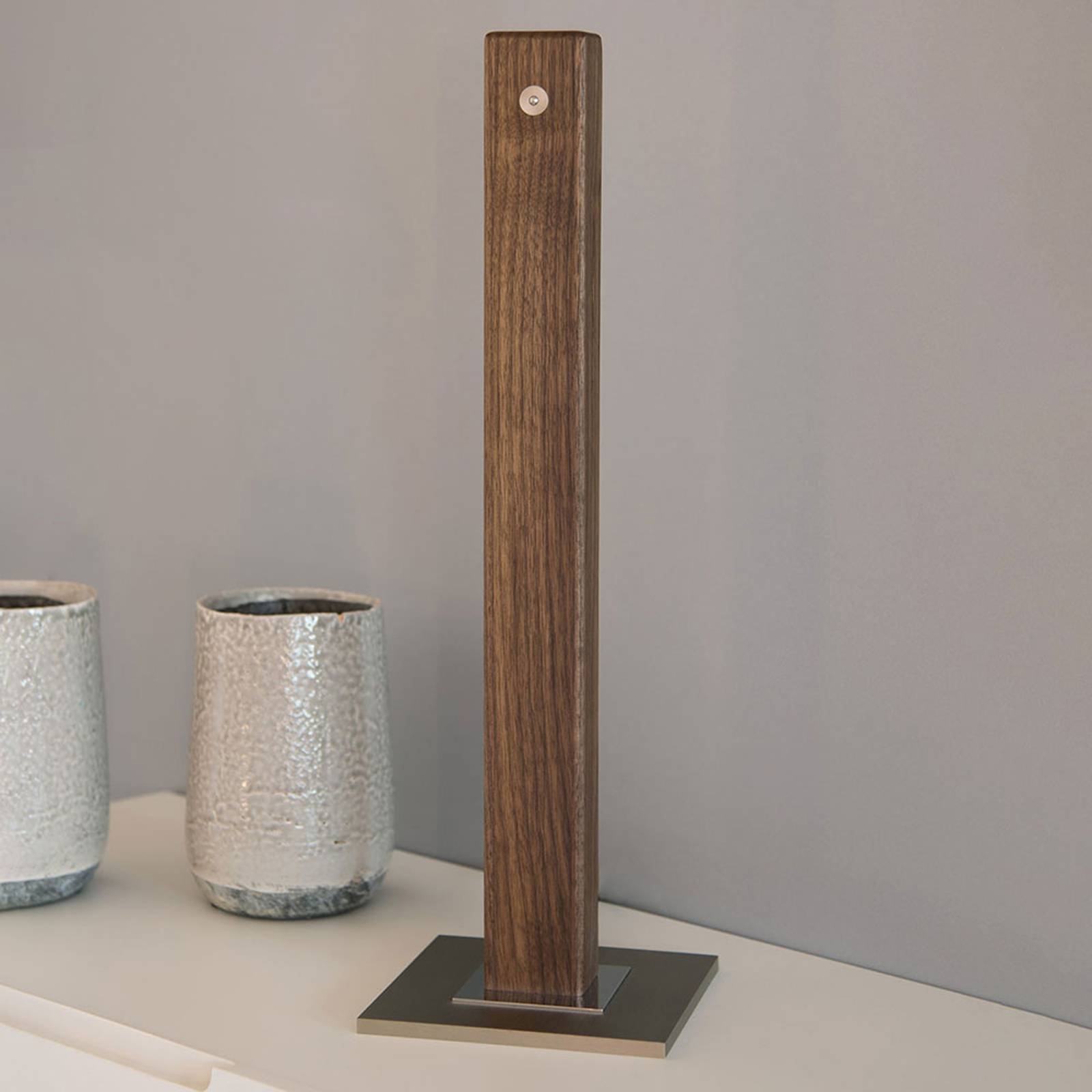 HerzBlut Leonora LED-bordslampa nötträ