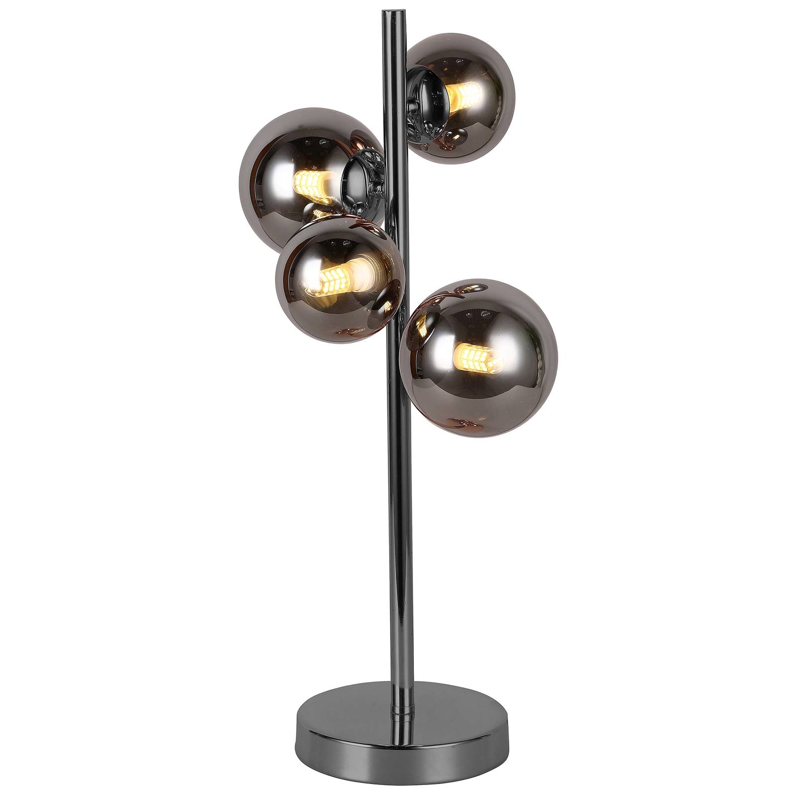 LED-bordslampa Villa med glaskulor, 4 lampor
