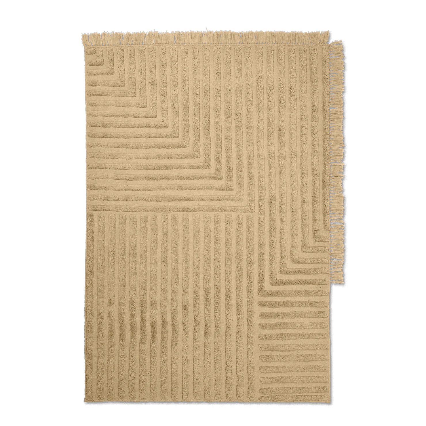 Crease Ullmatta sand 140 x 200 cm Ferm Living